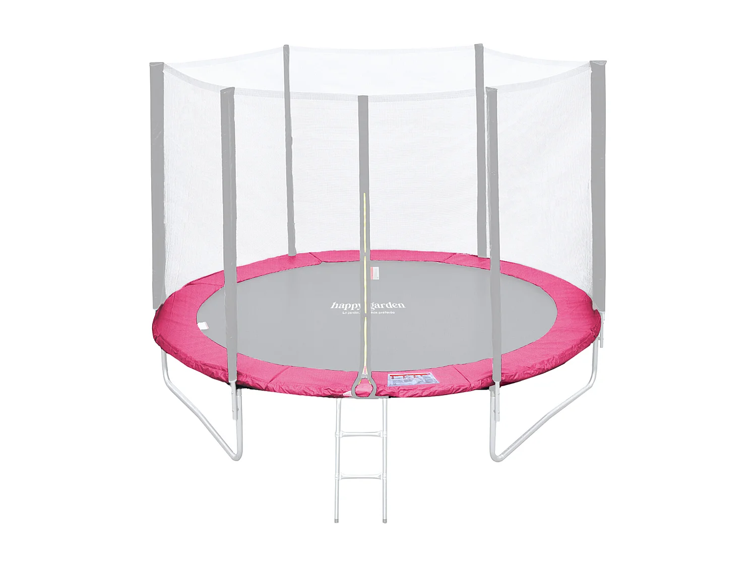 Esteira de protecção reversível para trampolim Ø180cm CAIRNS - cinzento/rosa