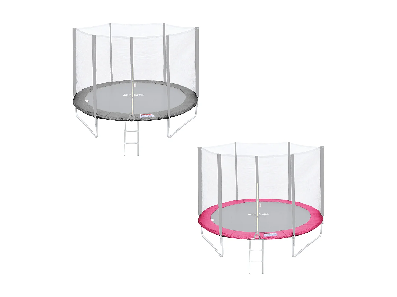 Esteira de protecção reversível para trampolim Ø180cm CAIRNS - cinzento/rosa