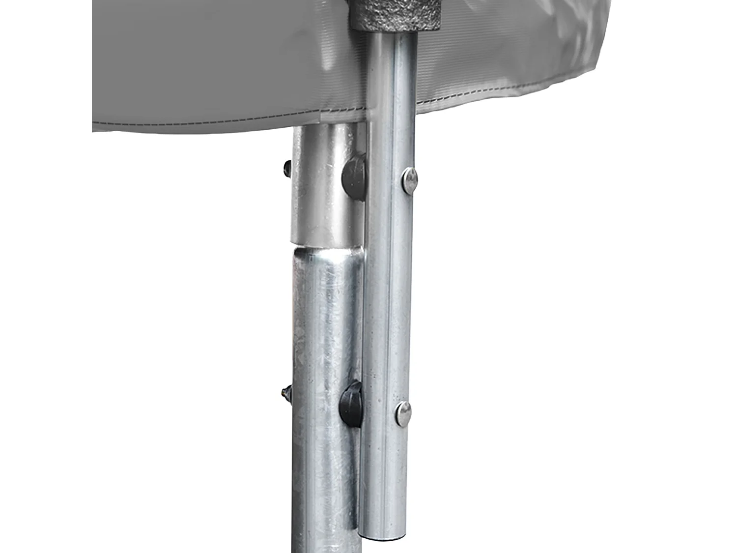 Trampoline 430cm réversible gris / rose MELBOURNE + filet, échelle, bâche et kit d'ancrage - HAPPY GARDEN