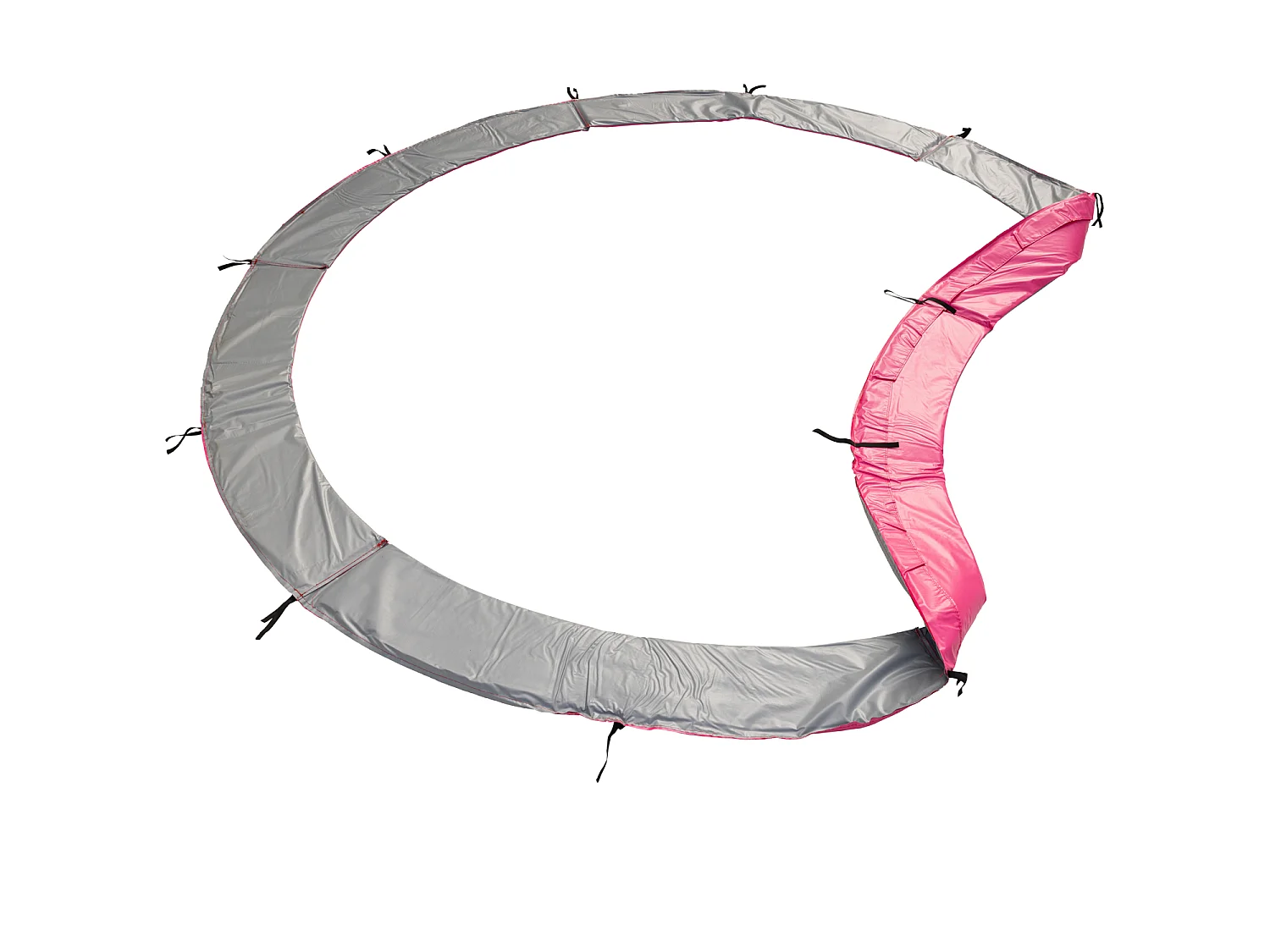 Premium Pack Trampolino 245cm reversibile grigio/rosa CANBERRA + rete, scala, copertura e kit di ancoraggio