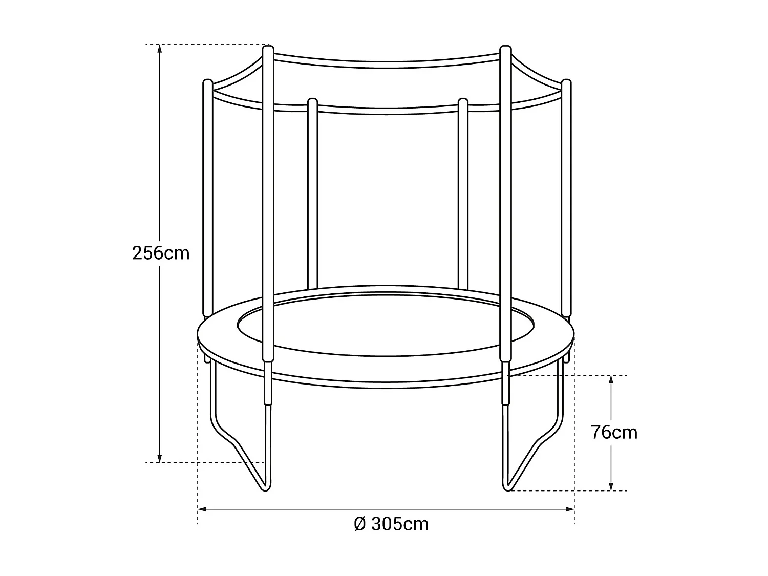 Pack Premium cama elástica de 305cm reversible verde/azul ADELAÏDE + red de seguridad + escalera + funda + kit de anclaje - HAPPY GARDEN