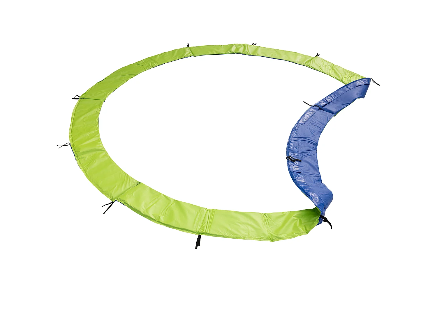 Cama elástica de 430cm reversible azul/verde, Pack trampolín MELBOURNE + red de seguridad + escalera + lona + kit de anclaje.