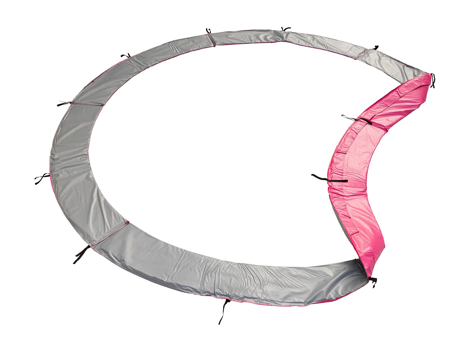 Premium Pack Trampolin 245cm wendbar rosa / grau CANBERRA + Netz, Leiter, Plane und Ankerset