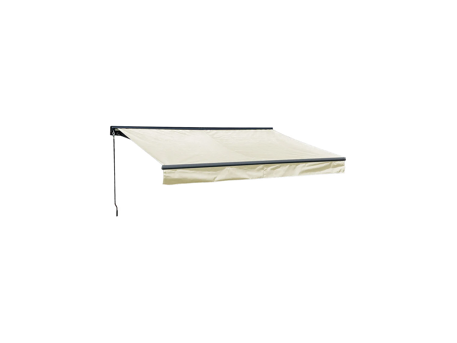 SAULE luifel 2,95 × 2,5m met half luifel - Beige doek en grijze structuur