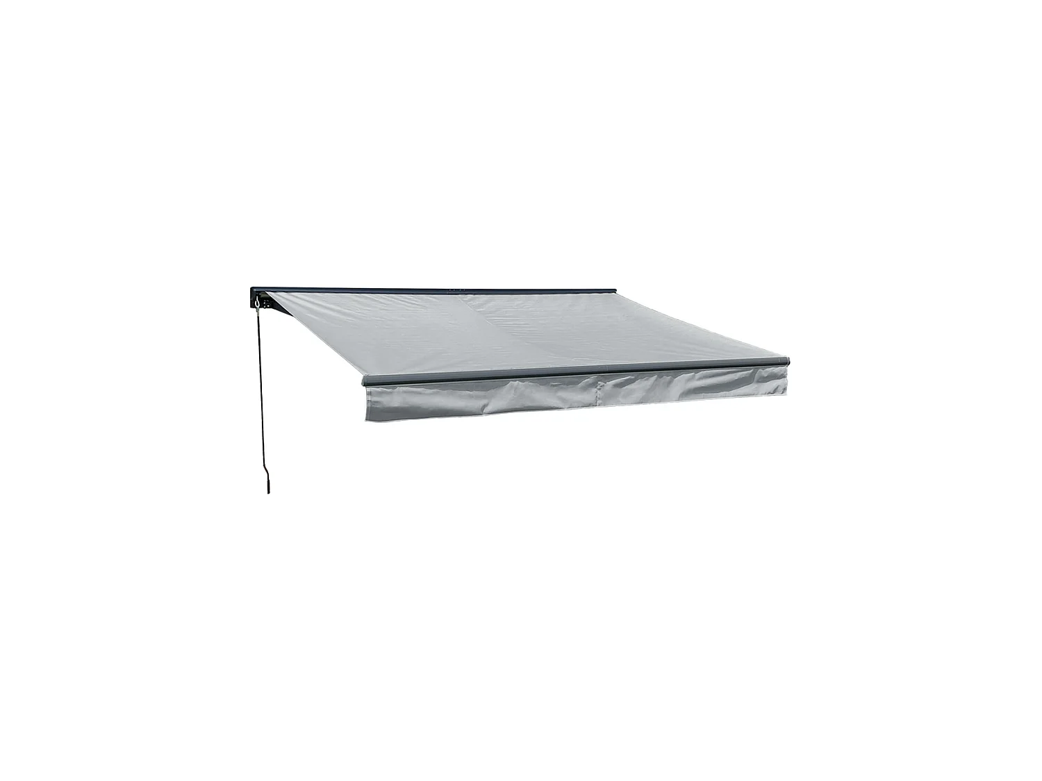 SAULE luifel 2,95 × 2,5m met half luifel - Grijs doek en grijze structuur