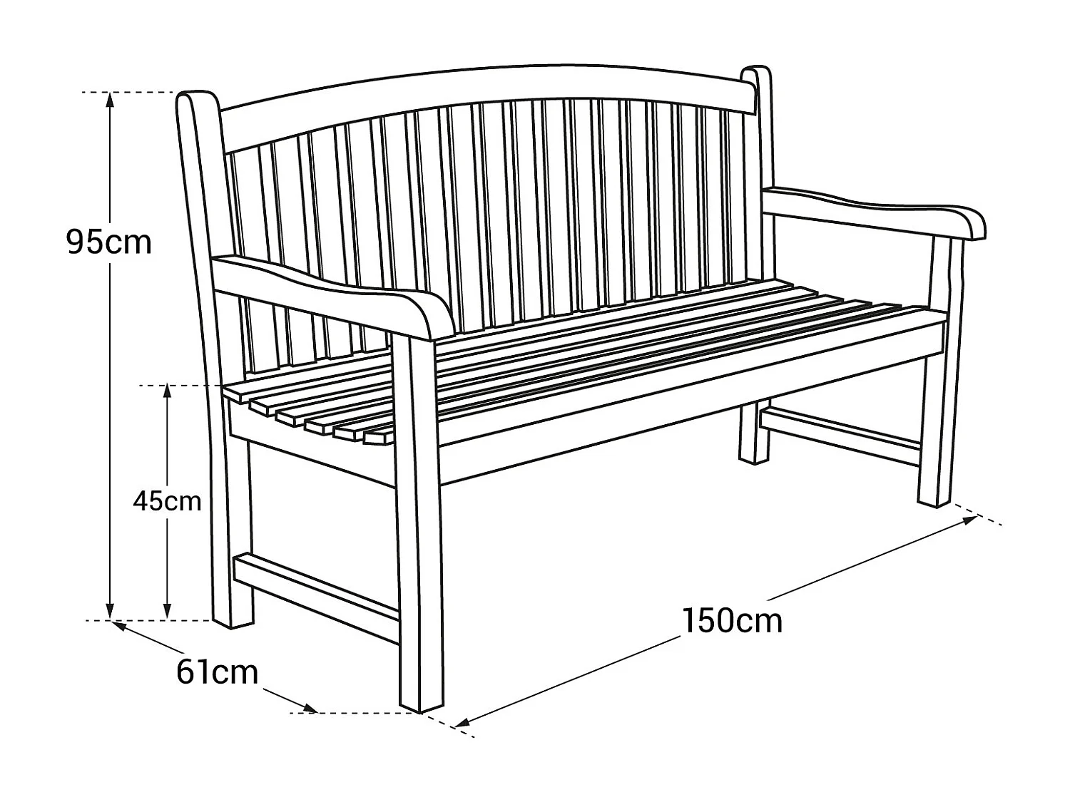 Panchina in teak LOMBOK