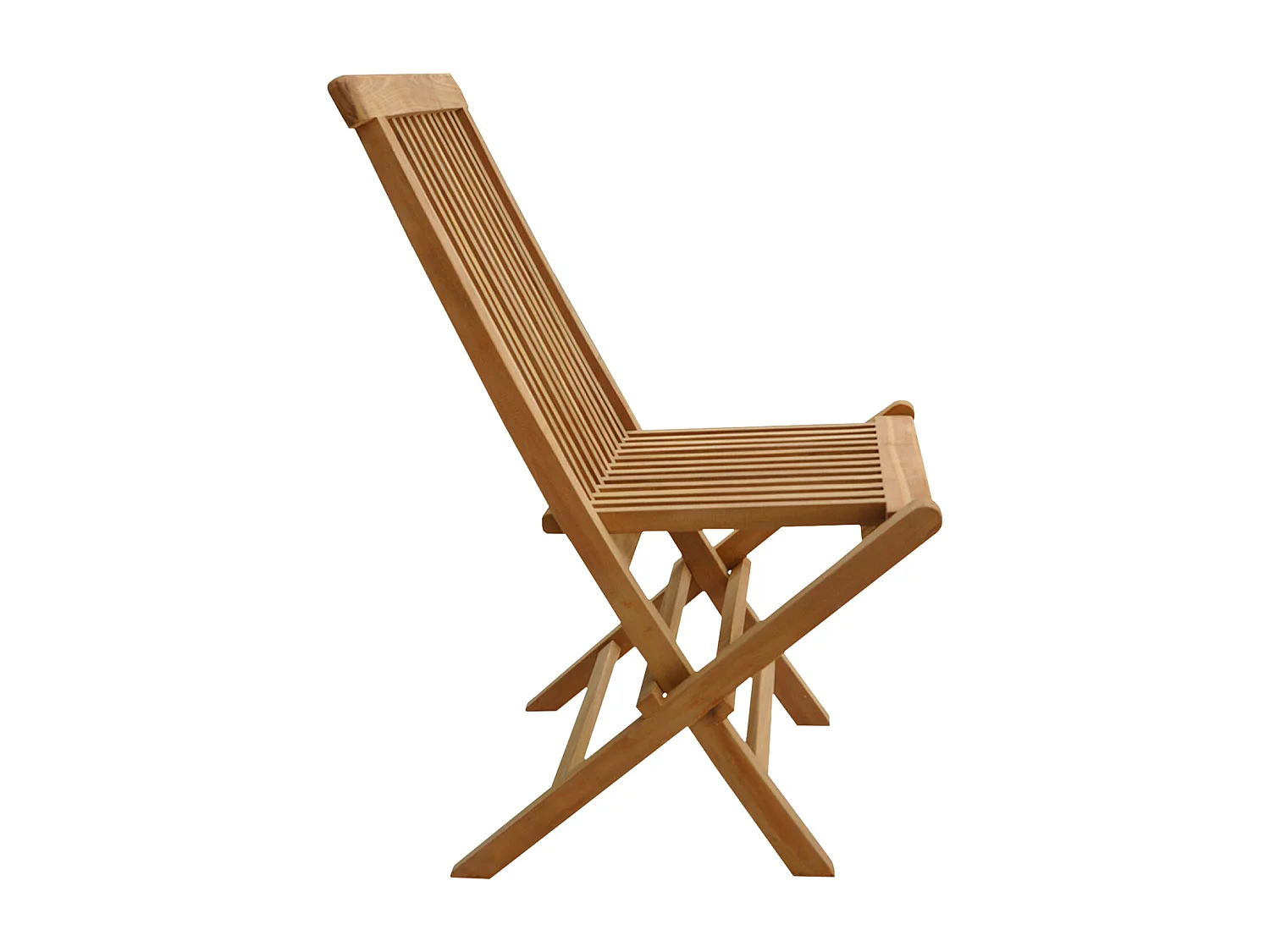 Lot de 6 chaises de jardin en teck LOMBOK - HAPPY GARDEN