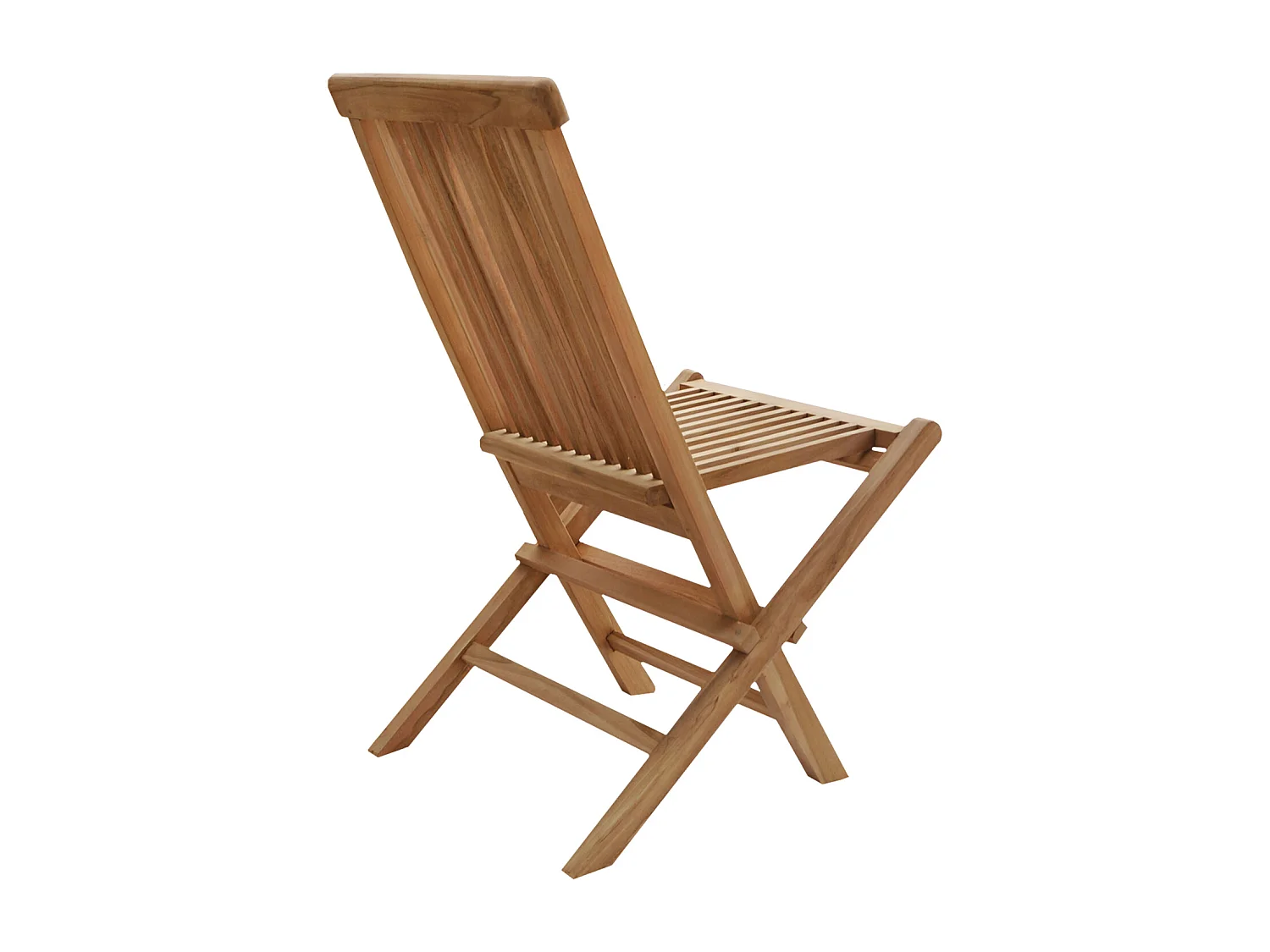 Lot de 6 chaises de jardin en teck LOMBOK - HAPPY GARDEN