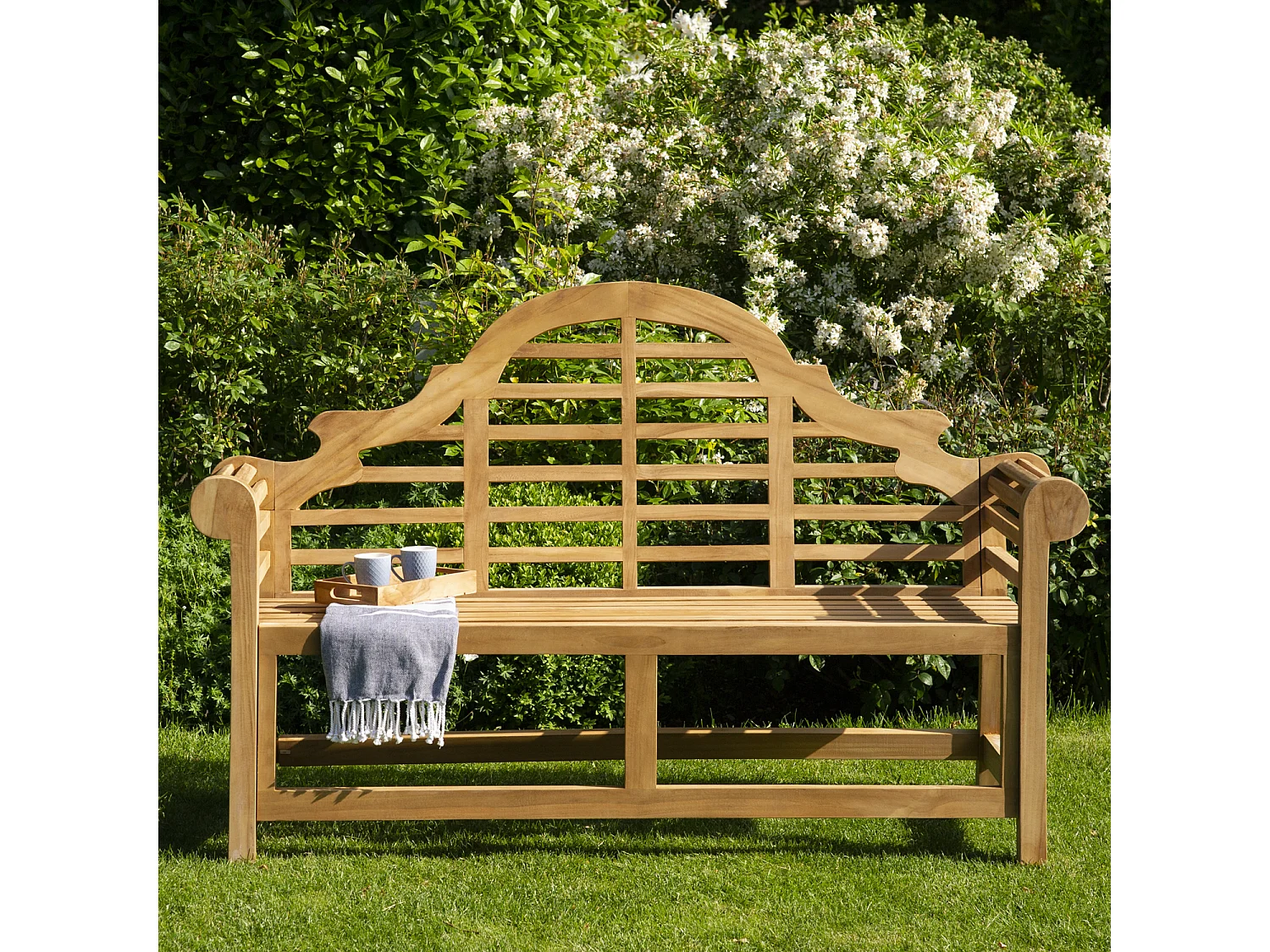 Banc de jardin en teck 150cm JAVA - HAPPY GARDEN