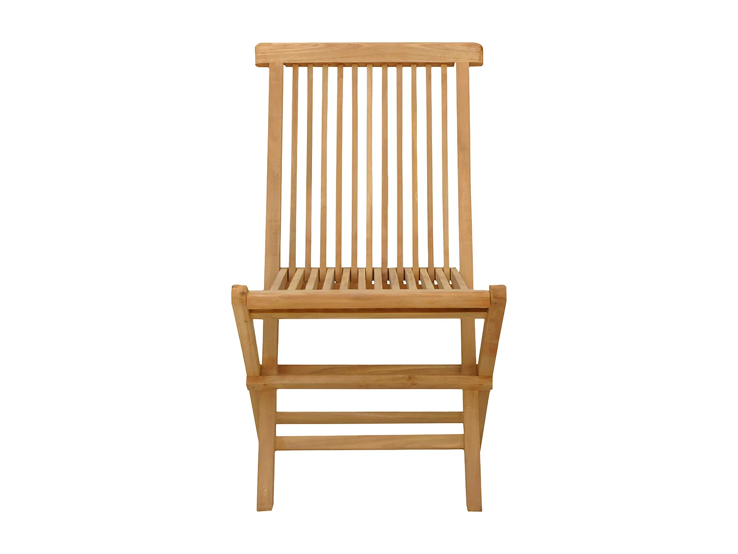 Lot de 2 chaises de jardin en teck LOMBOK - HAPPY GARDEN