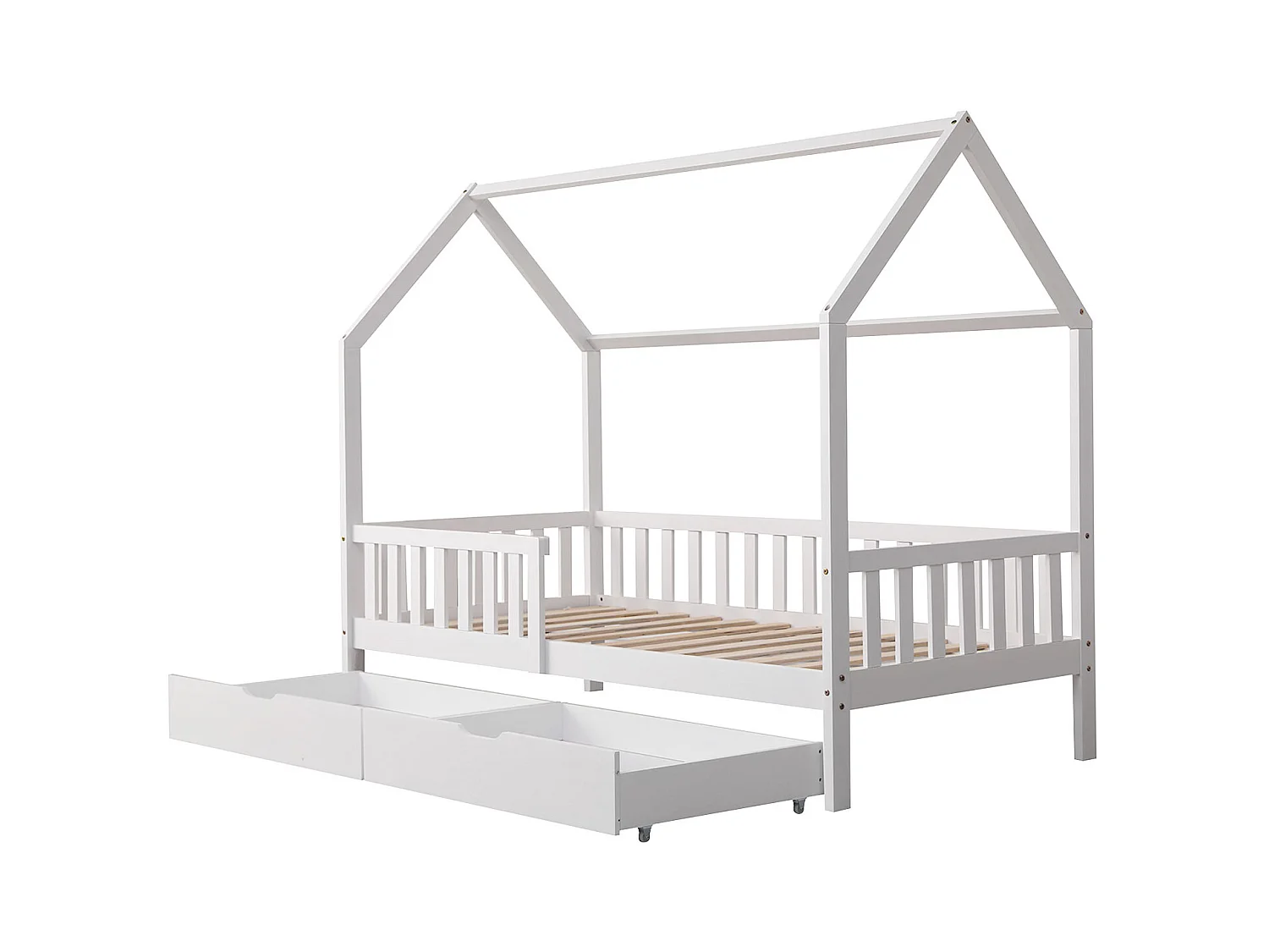 Kinderbed 190x90cm wit met lades MARCEAU