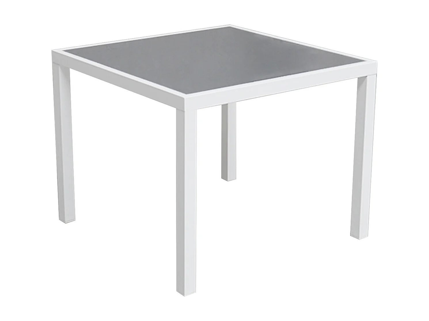 Conjunto de móveis de jardim BERGAMO de 4 lugares - alumínio branco