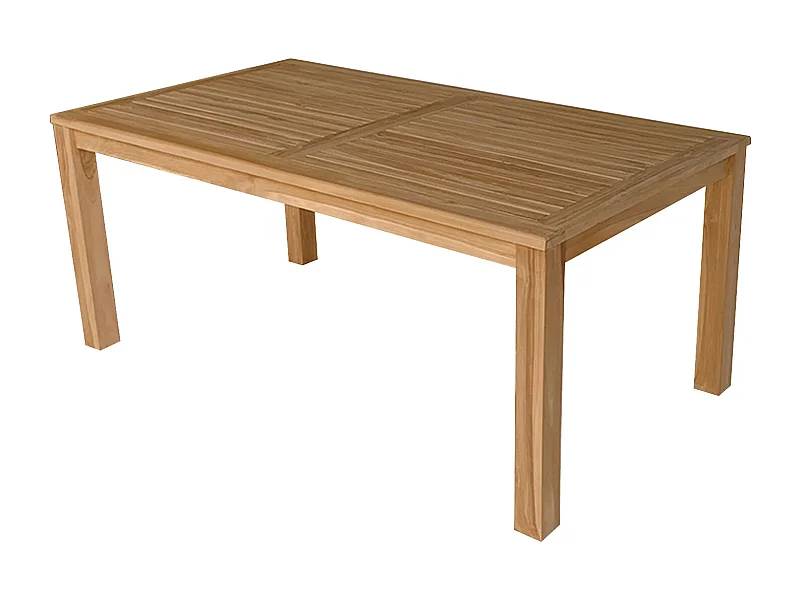 Teakhouten tuinmeubelen JAVA - rechthoekige tafel en klapstoelen - 8 zitplaatsen