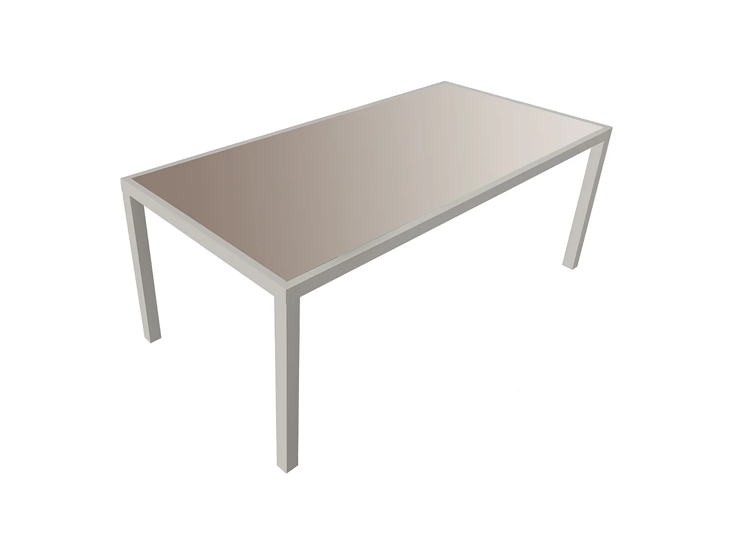 Salon de jardin BARI en textilène taupe 8 places - aluminium taupe - HAPPY GARDEN