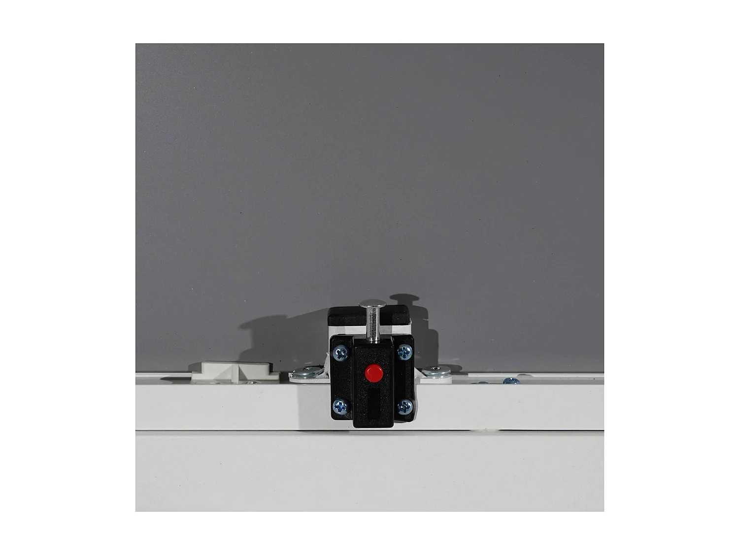 Salon de jardin LAMPEDUSA extensible en textilène gris 10 places - aluminium blanc - HAPPY GARDEN