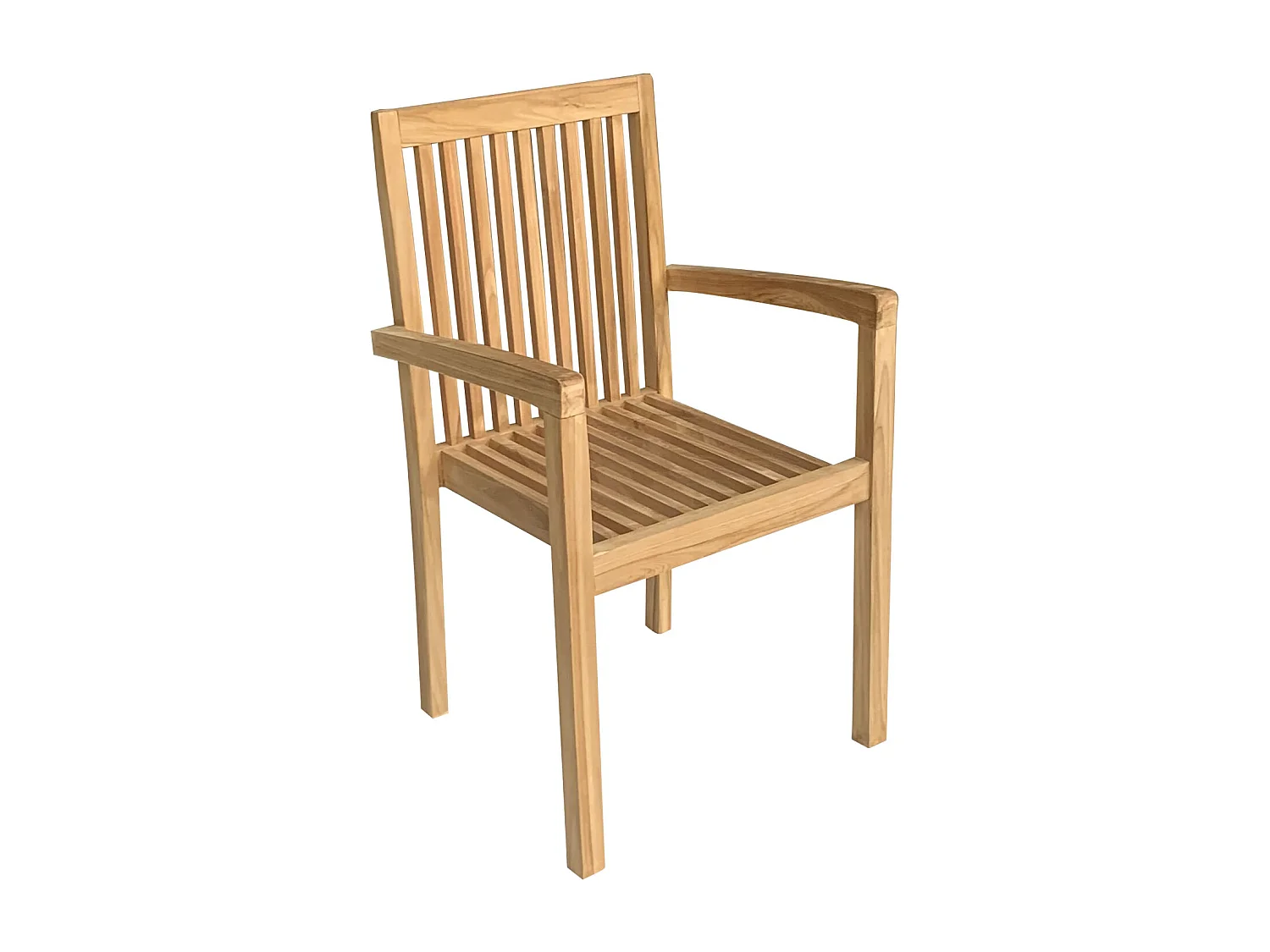 Salon de jardin en teck JAVA - table carrée - 8 places - HAPPY GARDEN