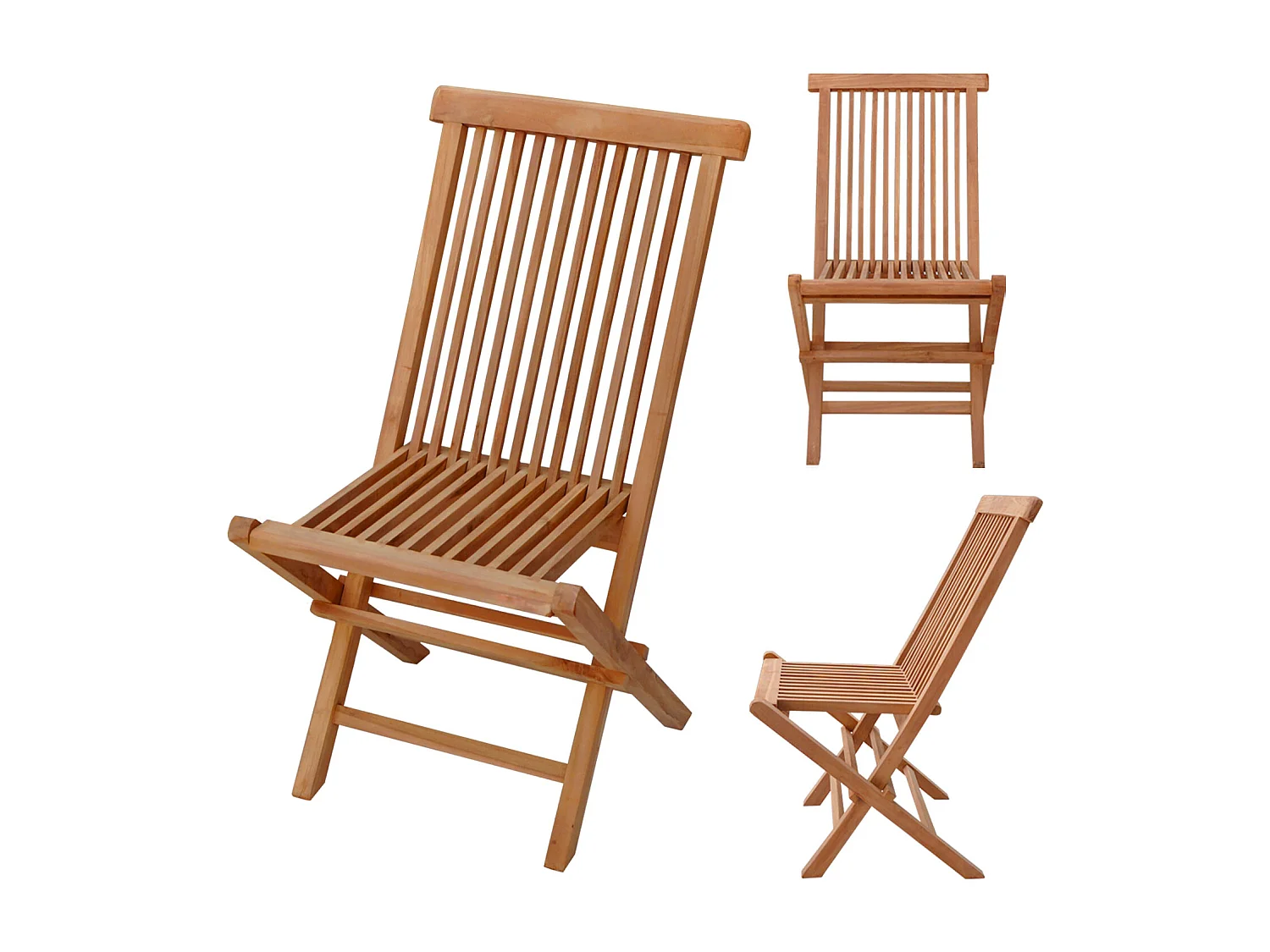 Salon de jardin en teck LOMBOK - table ovale extensible - 10 places - HAPPY GARDEN