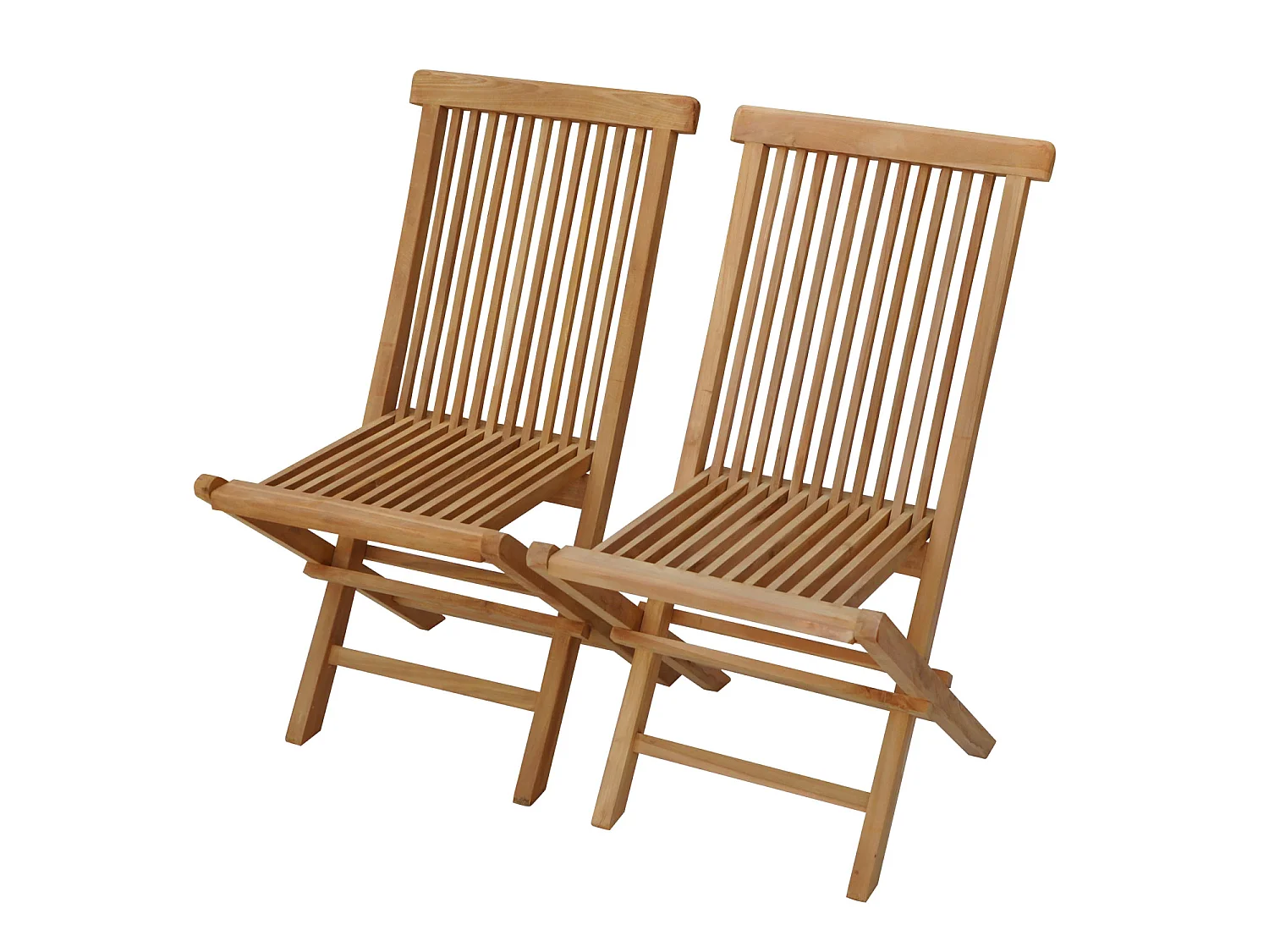 Salon de jardin en teck LOMBOK - table ronde extensible - 6 places - HAPPY GARDEN