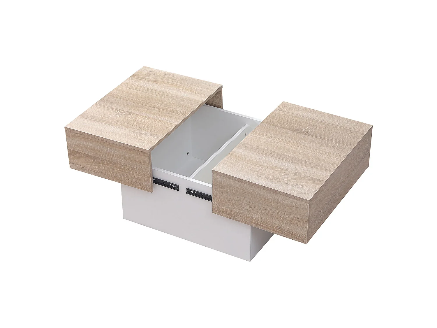 GRETA salontafel wit met afneembaar blad