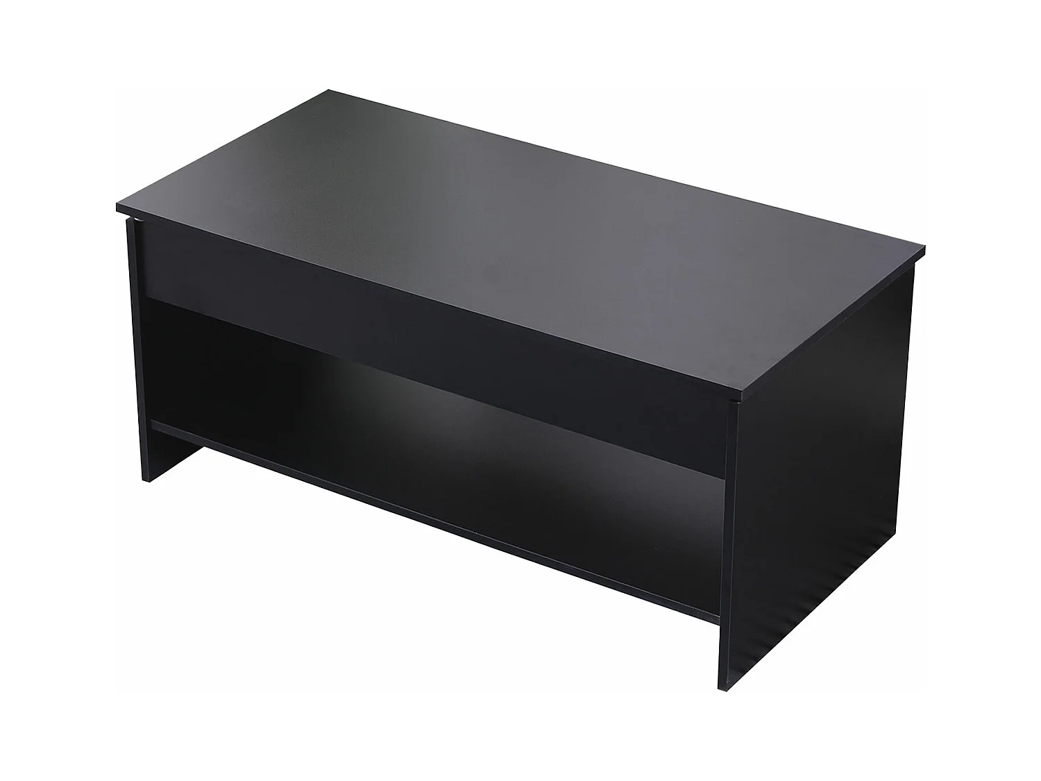 Salontafel met hefbaar blad, zwart HEDDA