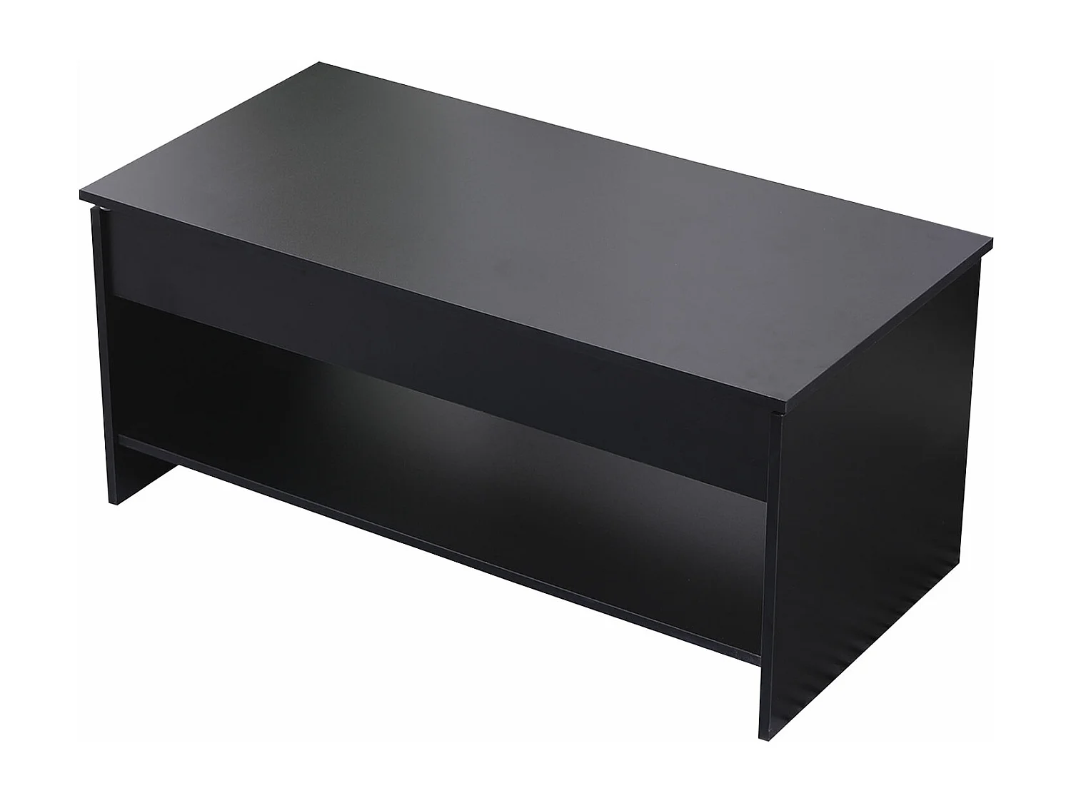 Salontafel met hefbaar blad, zwart HEDDA