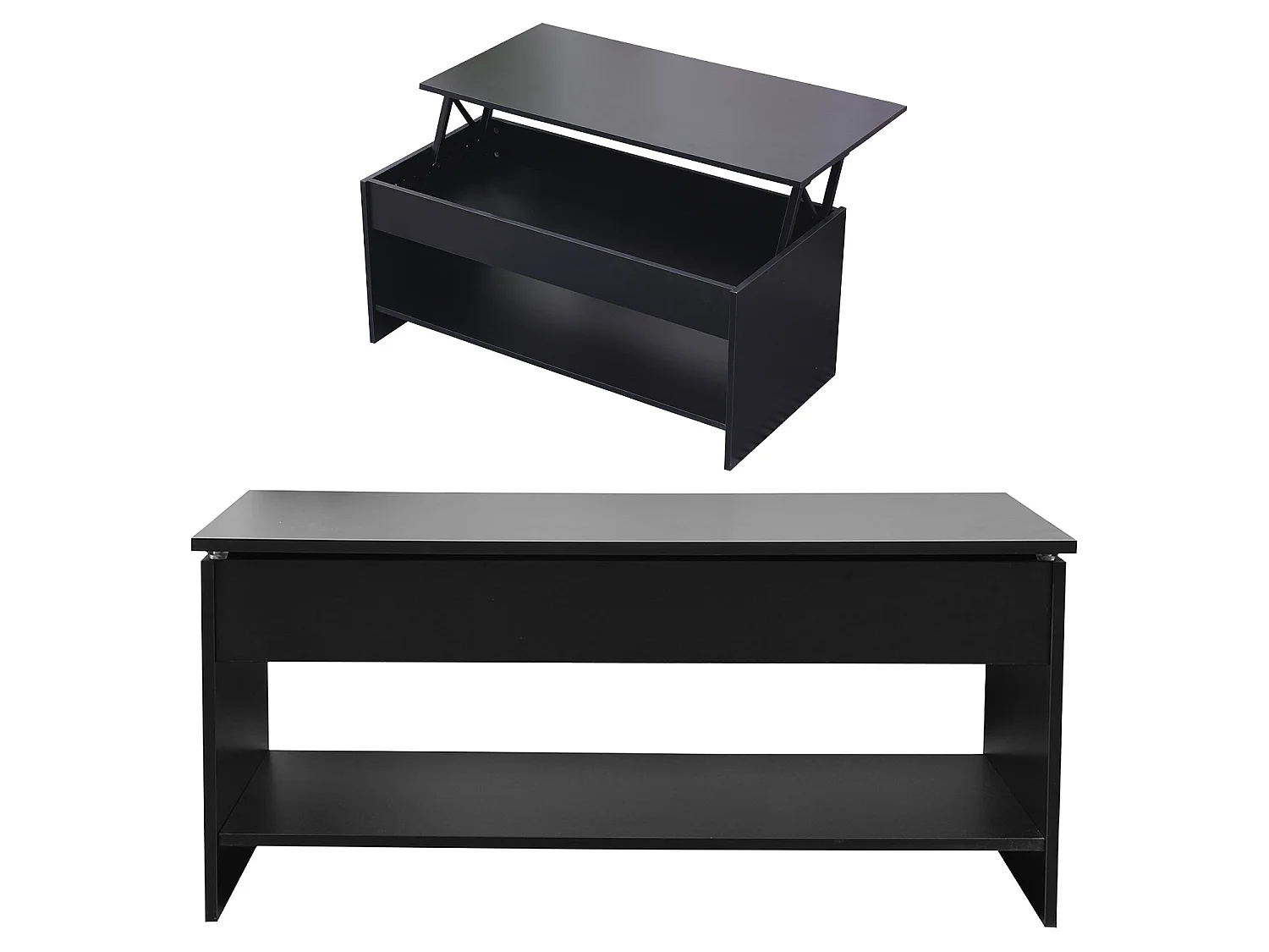 Table basse avec plateau relevable noire HEDDA - HAPPY GARDEN