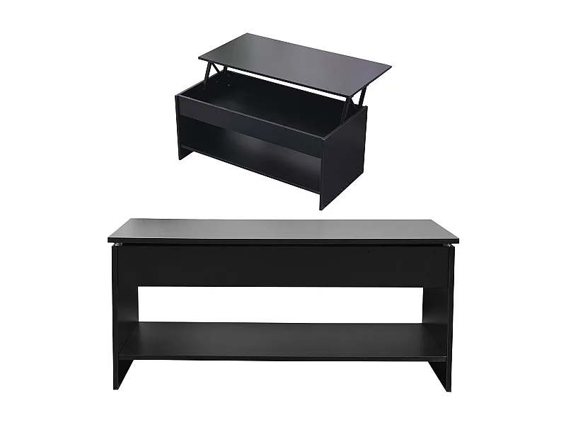 Table basse avec plateau relevable noire HEDDA - HAPPY GARDEN