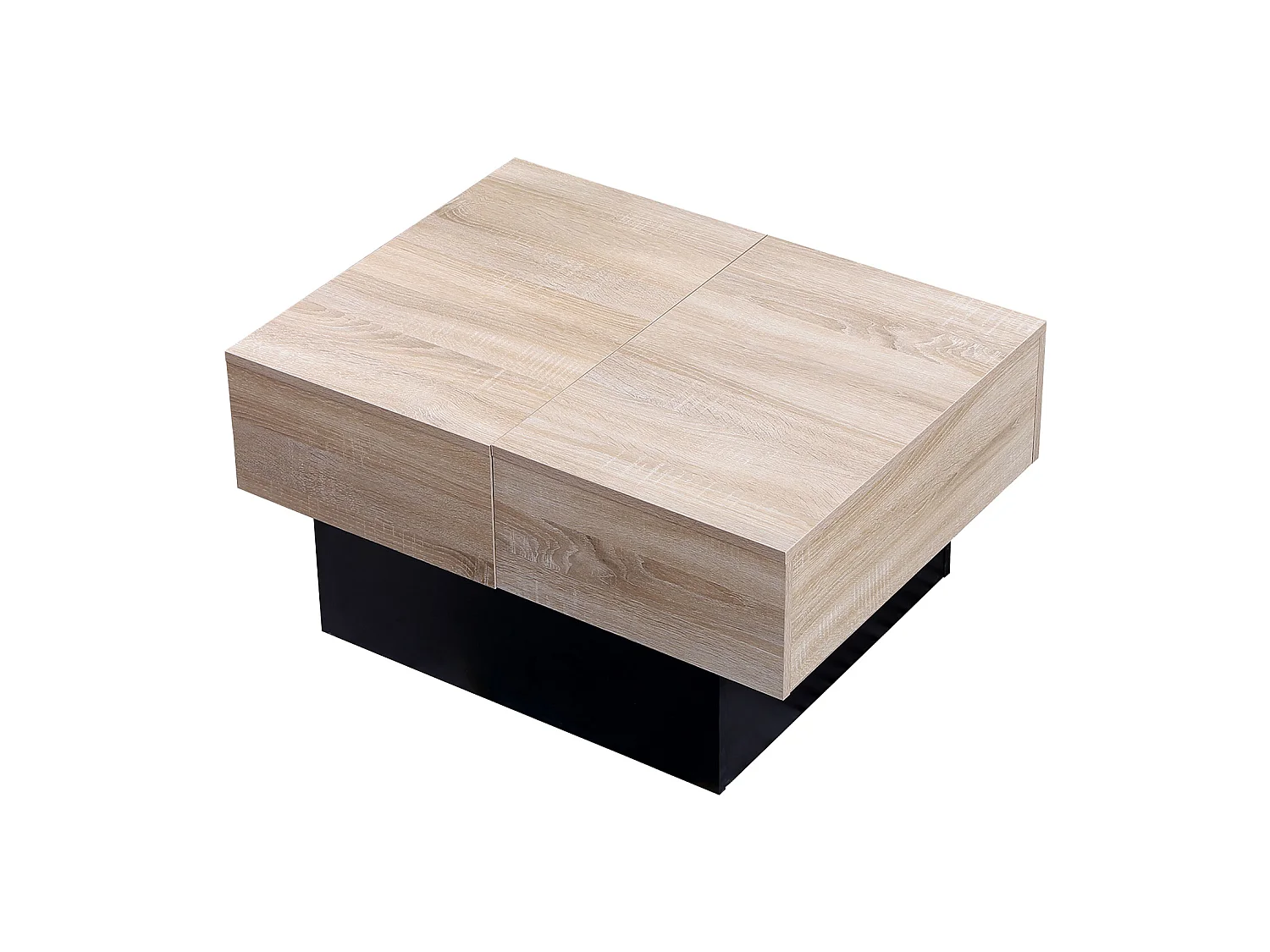 Salontafel met afneembare bladen zwart GRETA