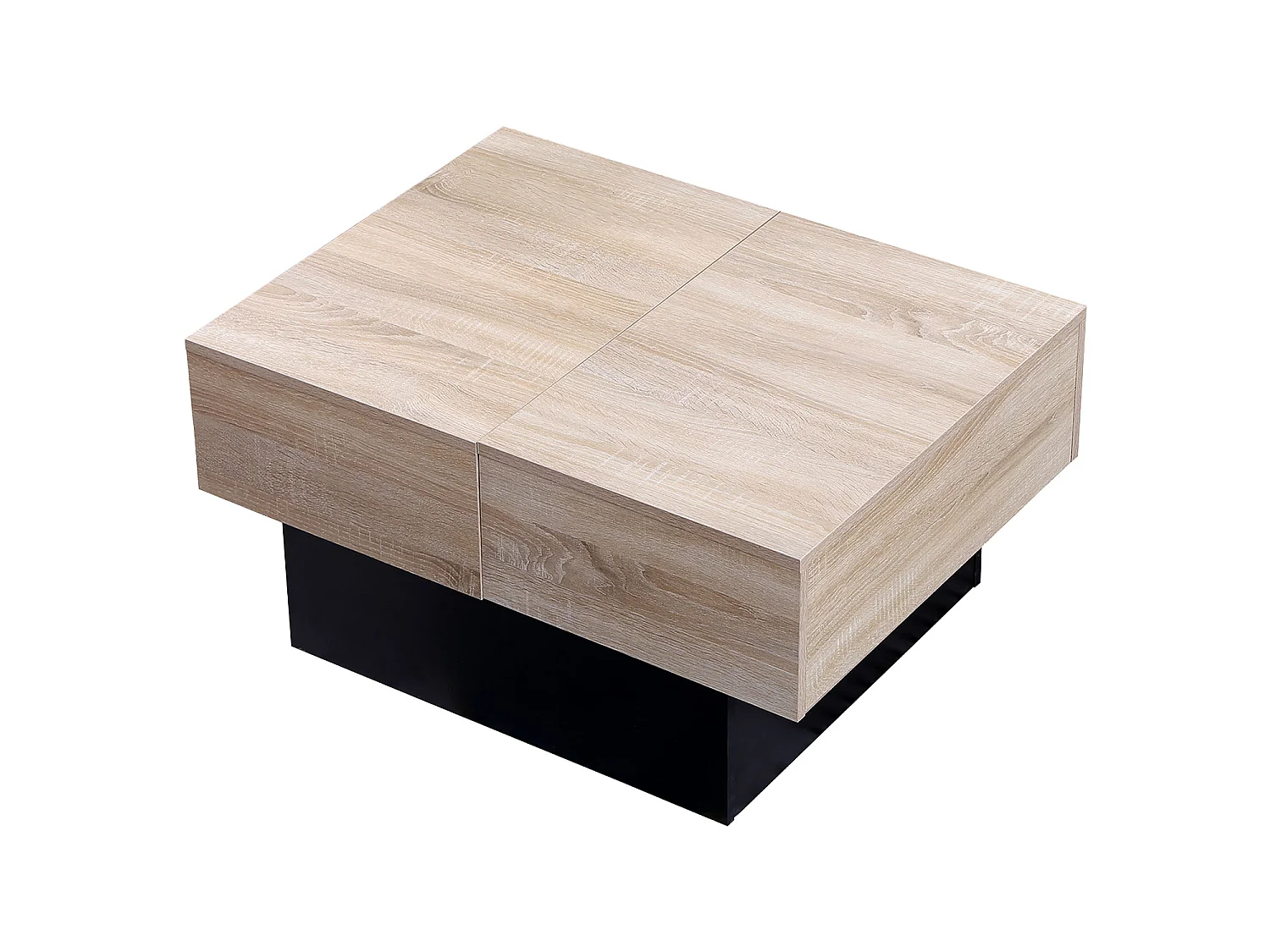 Salontafel met afneembare bladen zwart GRETA