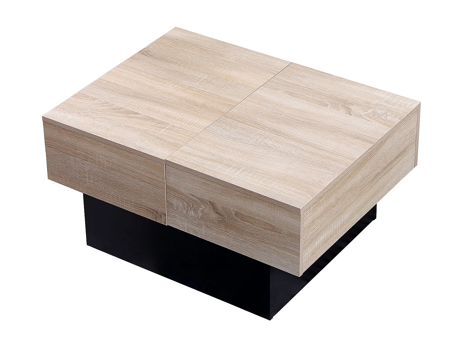Table basse avec plateaux amovibles noire GRETA - HAPPY GARDEN