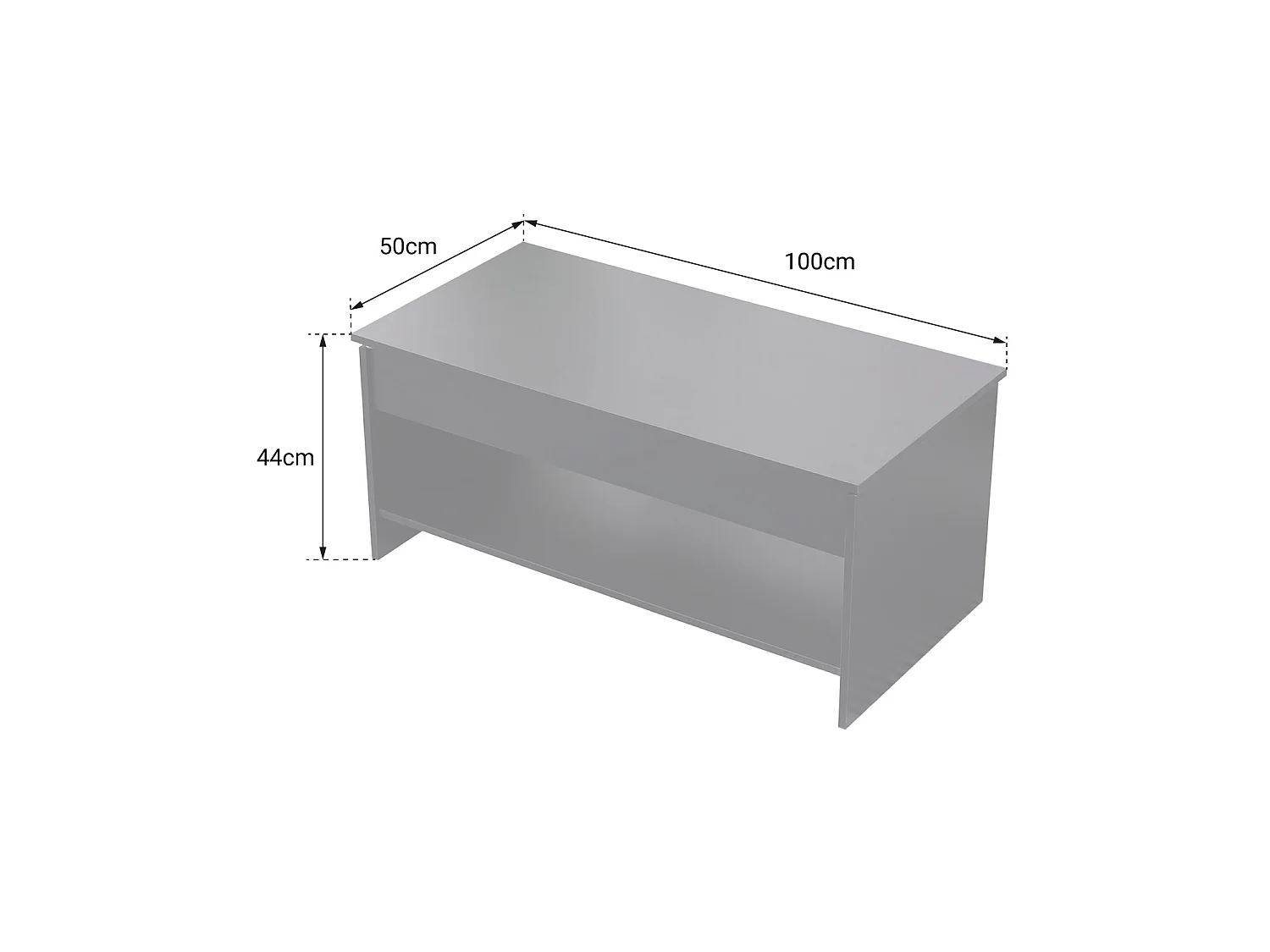 Mesa de café branca e madeira HEDDA