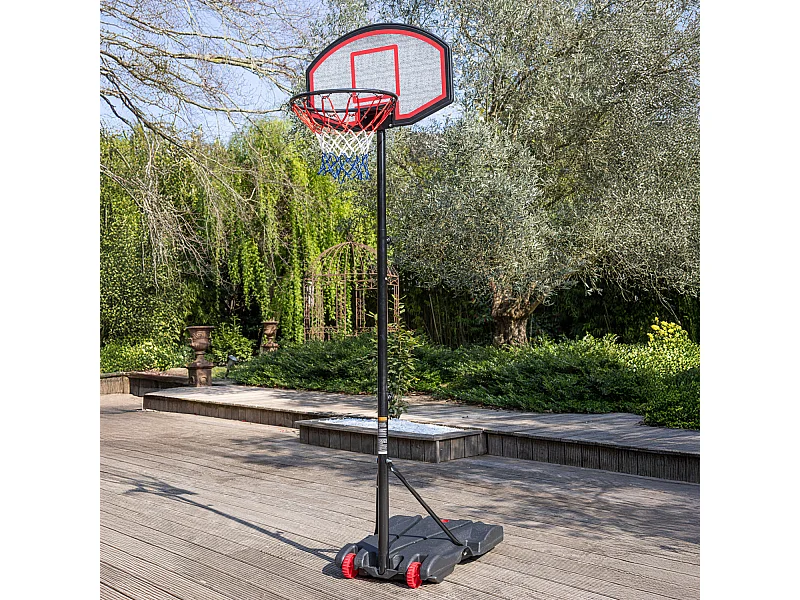Panier de basket-ball ajustable 165 à 205cm - HAPPY GARDEN