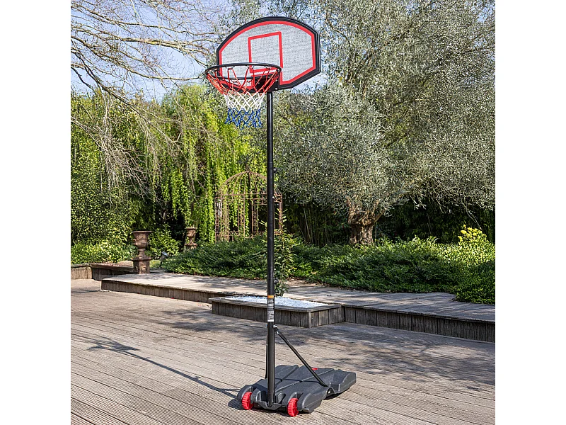 Panier de basket-ball ajustable 165 à 205cm - HAPPY GARDEN