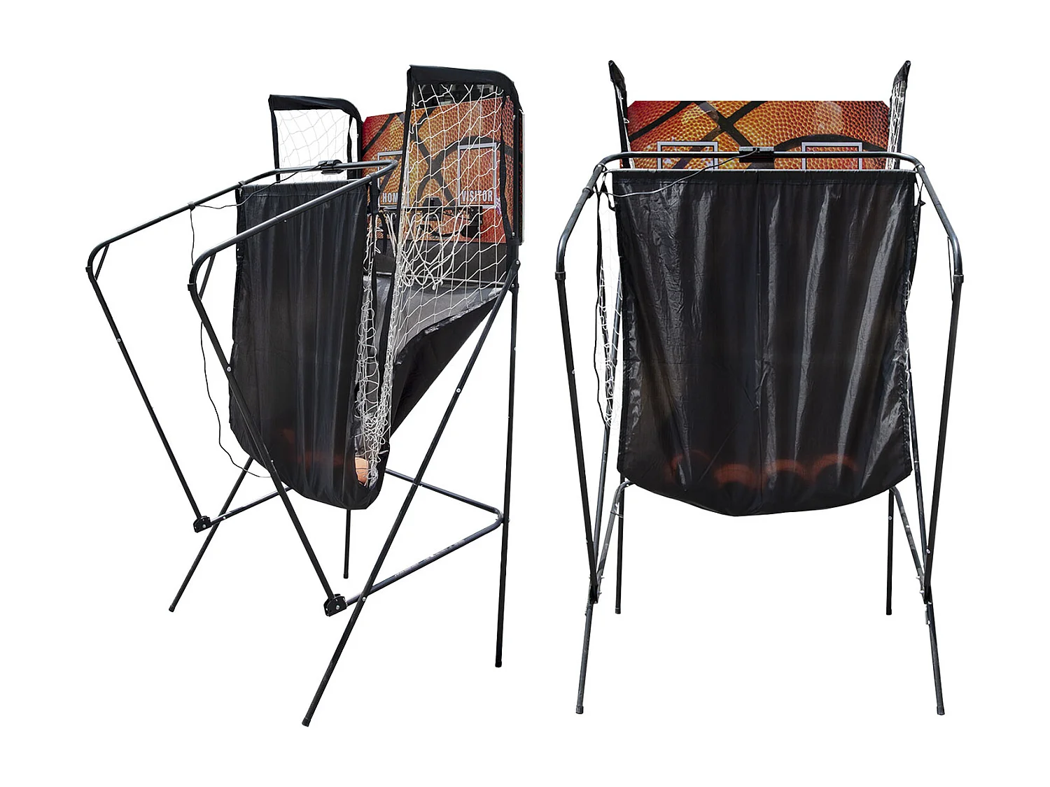 Juego de baloncesto arcade plegable de doble canasta