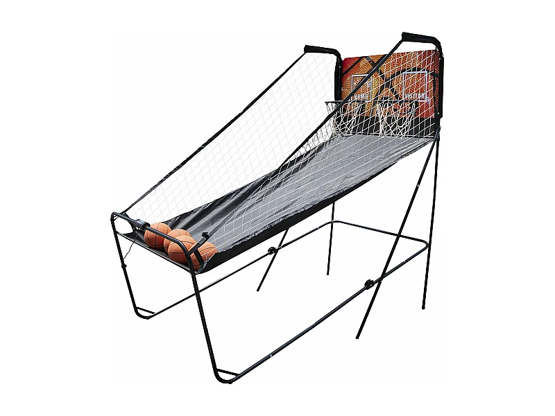 Juego de baloncesto arcade plegable de doble canasta