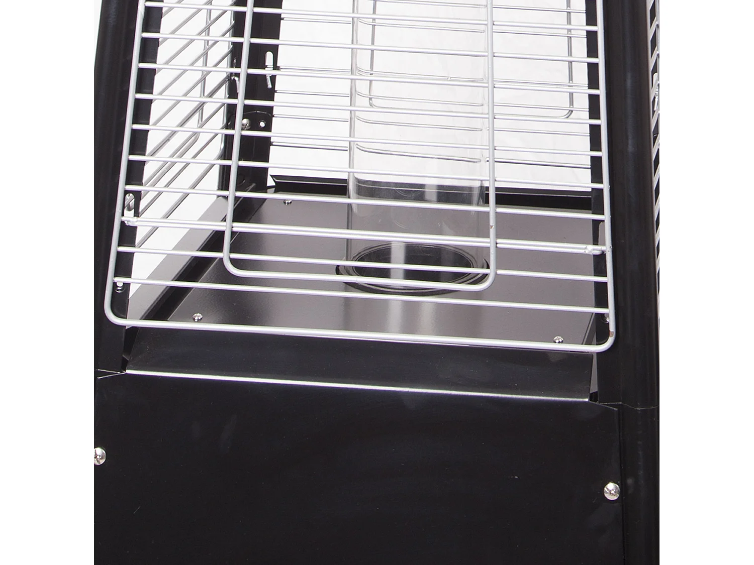 Parasol chauffant gaz STOCKHOLM 13kW acier noir + housse de protection - HAPPY GARDEN