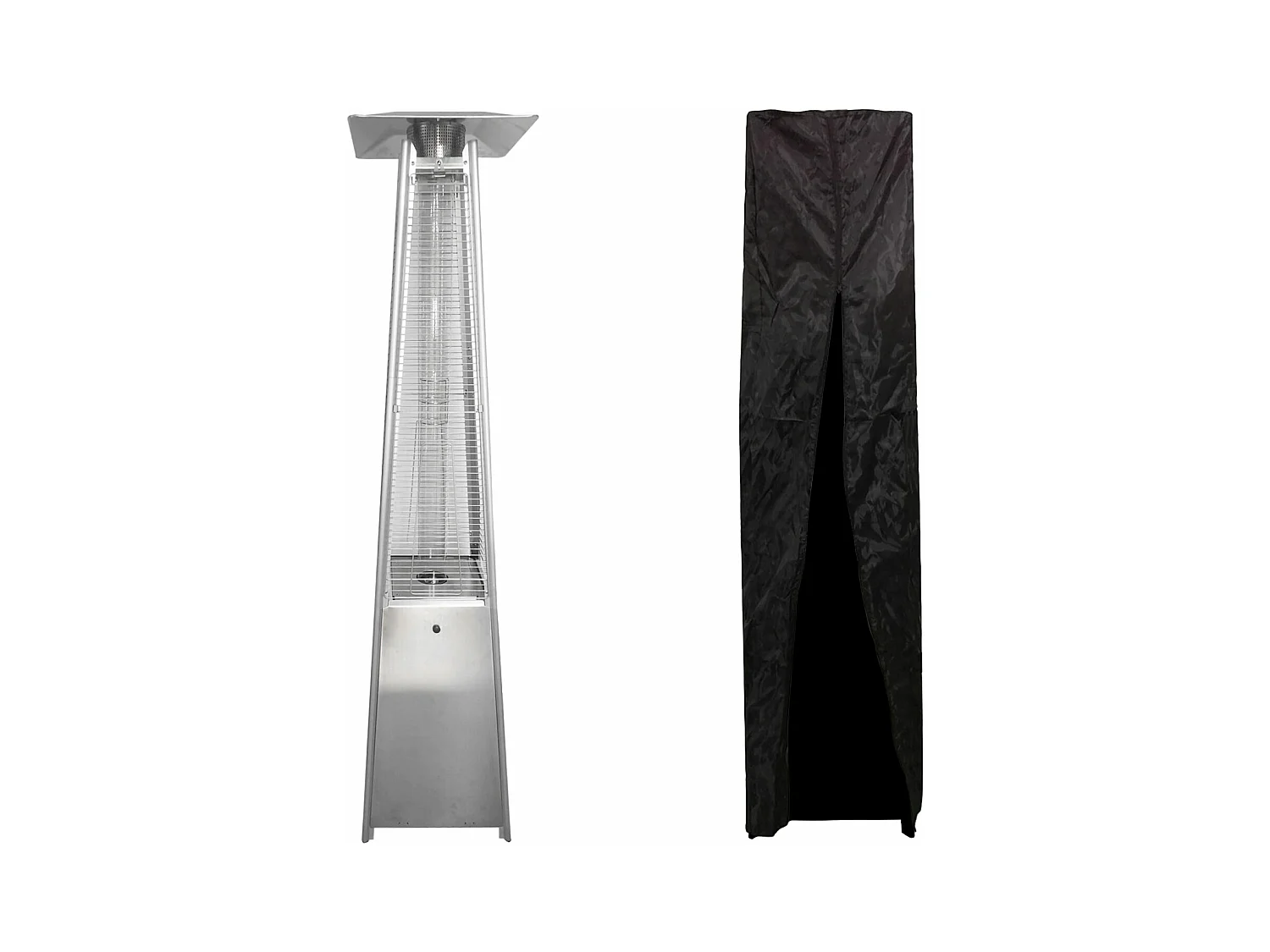 Parasol chauffant STOCKHOLM 13kW inox + housse - HAPPY GARDEN