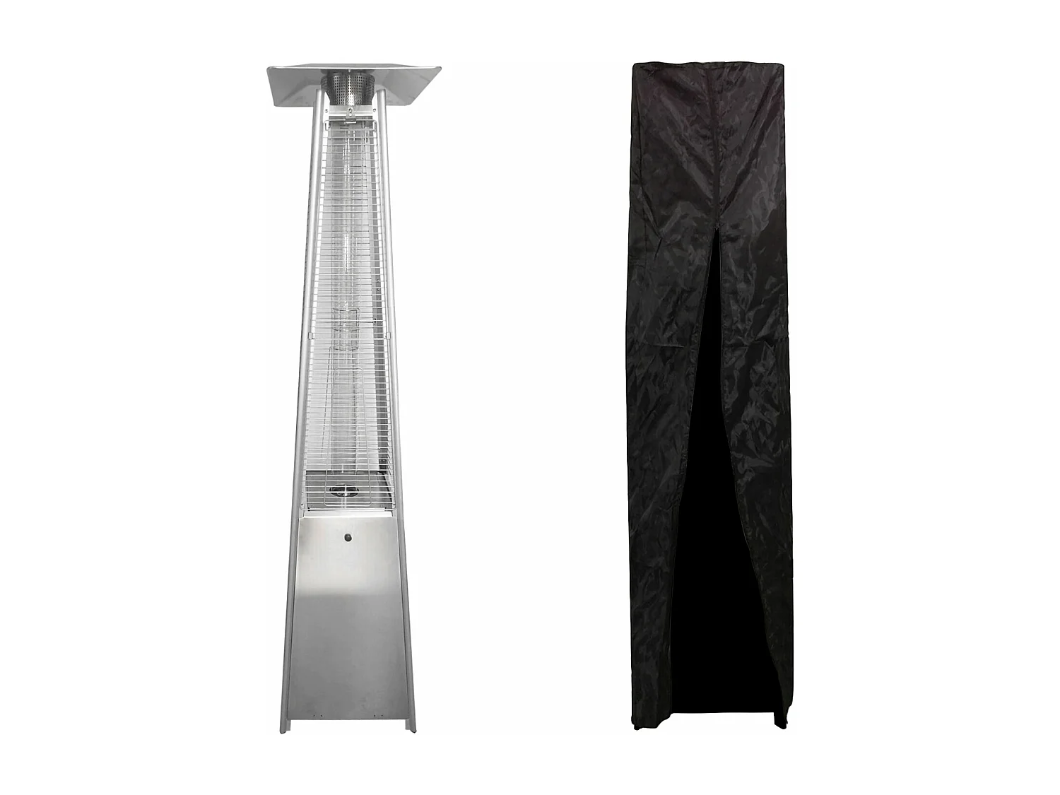 Parasol chauffant STOCKHOLM 13kW inox + housse - HAPPY GARDEN