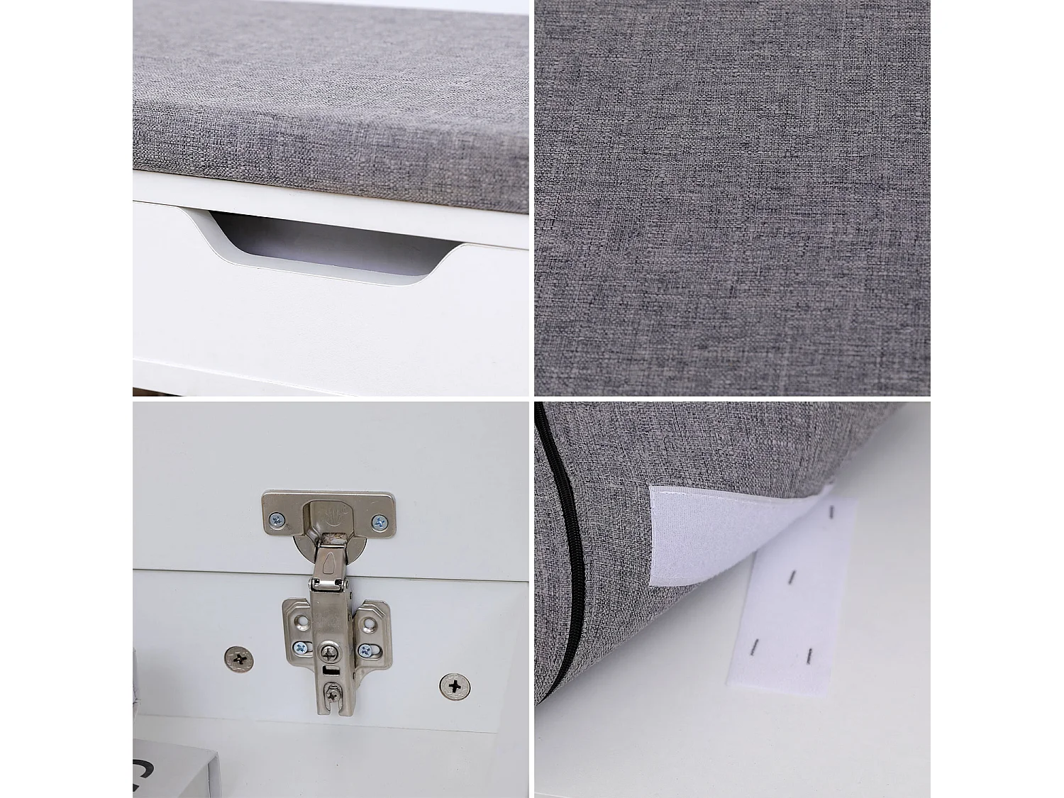 Armário de sapatos ALAN com dois compartimentos e caixa branca