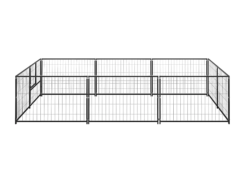 Perrera acero 6 m² negra ES616129