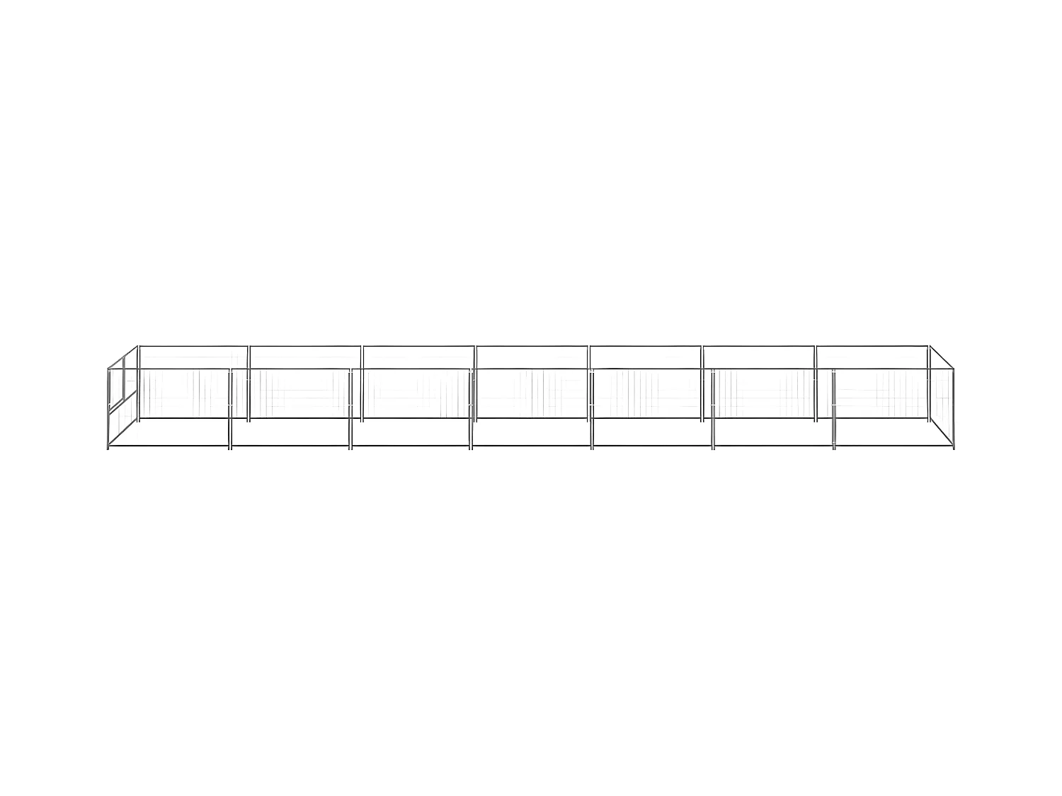 Chenil Argenté 7 m² Acier RG3Q66920