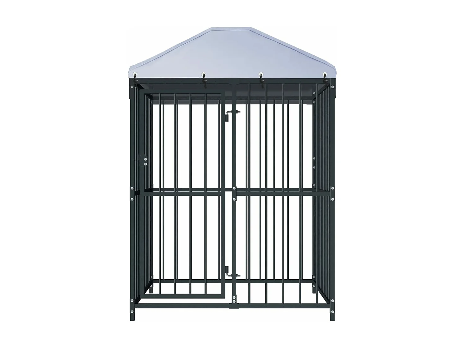 Chenil extérieur avec toit pour chiens 120 x 120 x 150 cm RG3Q23325