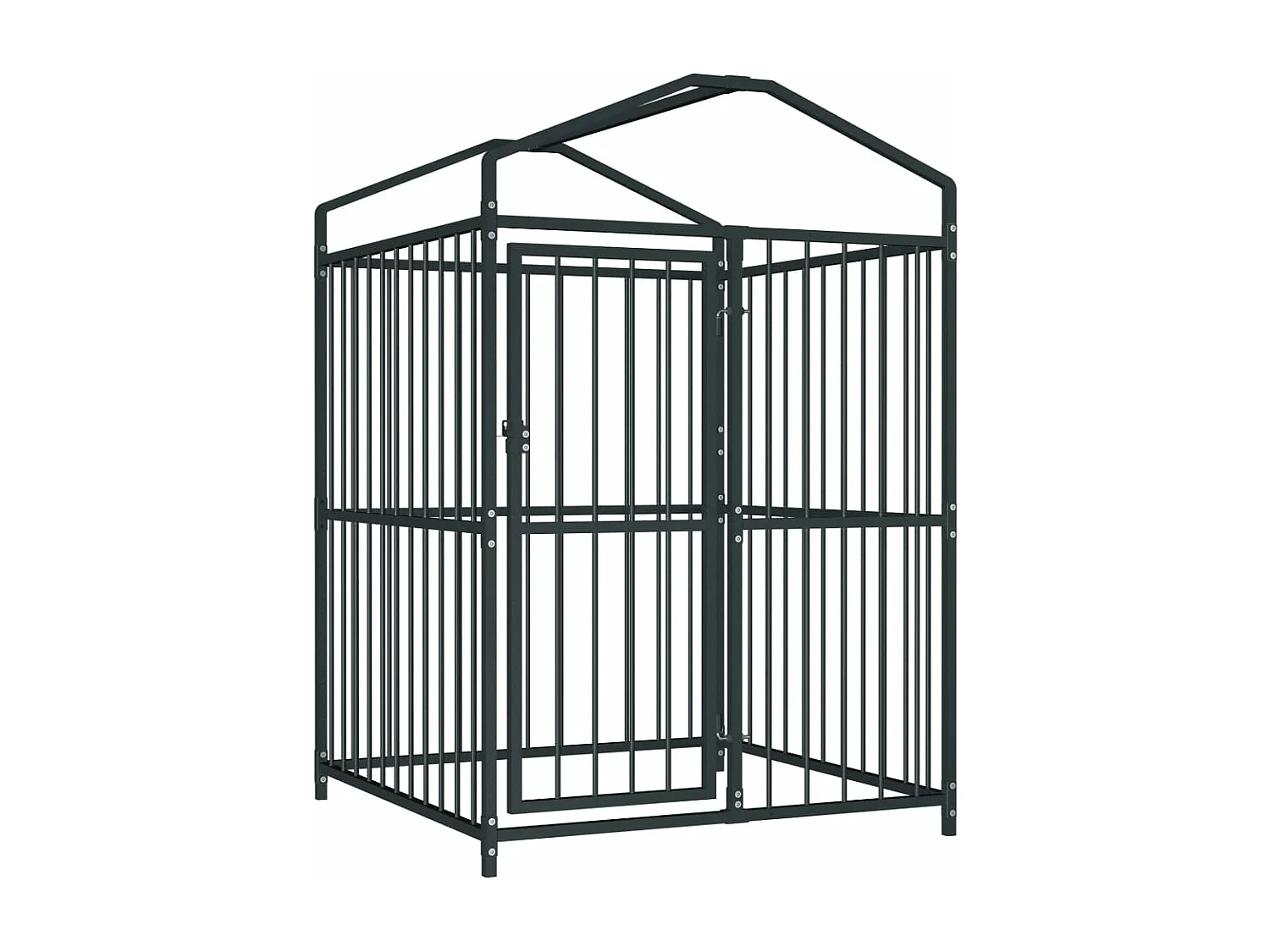 Chenil extérieur avec toit pour chiens 120 x 120 x 150 cm RG3Q23325