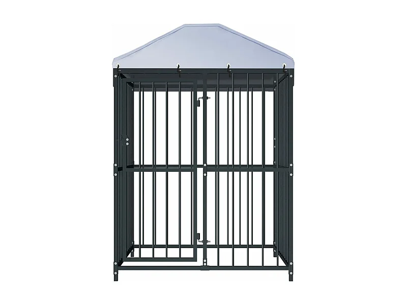 Perrera de exterior con techo 120x120x150 cm ES151947