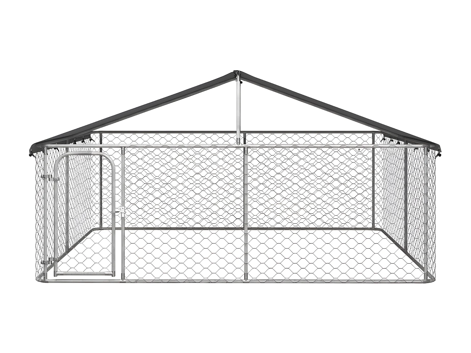 Chenil extérieur avec toit 300x300x150 cm RG3Q56476