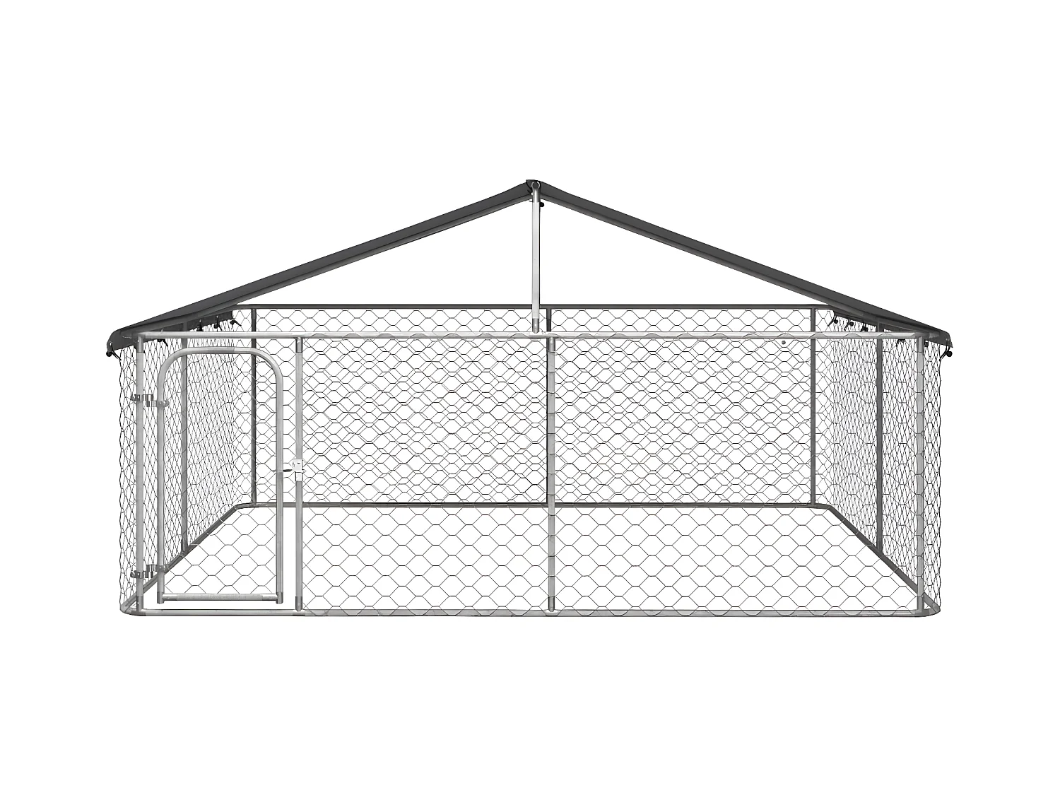 Chenil extérieur avec toit 300x300x150 cm RG3Q56476