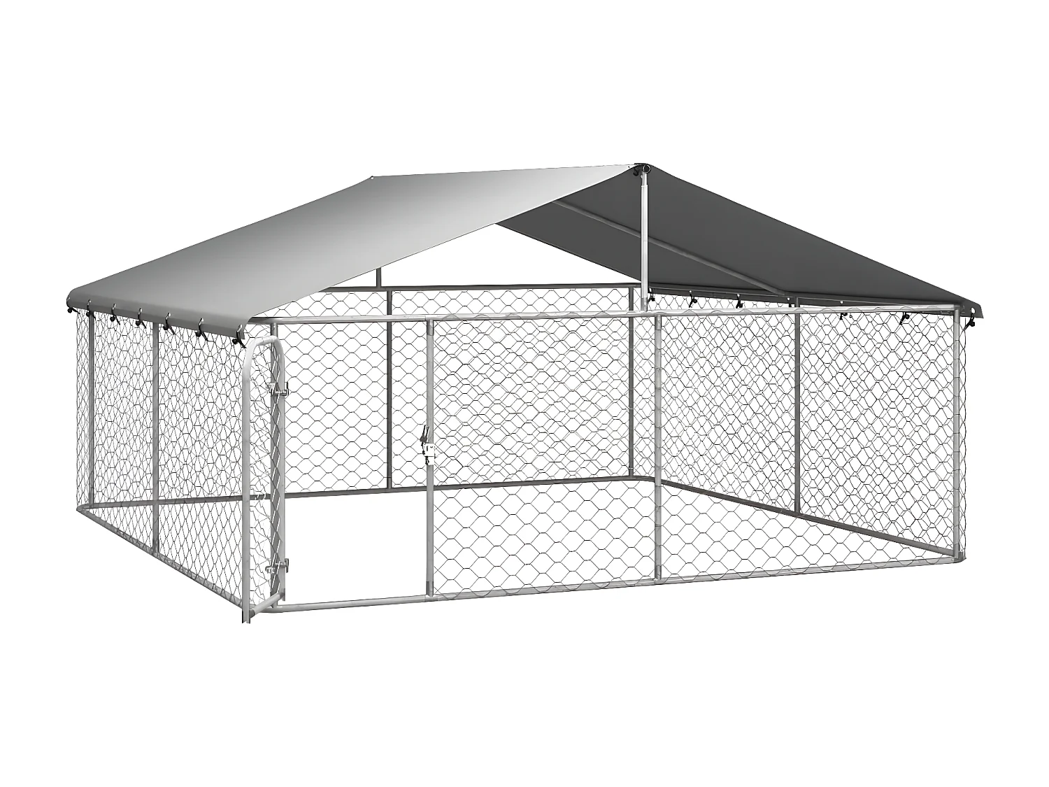 Hondenkennel met dak 300x300x150 cm NL337069