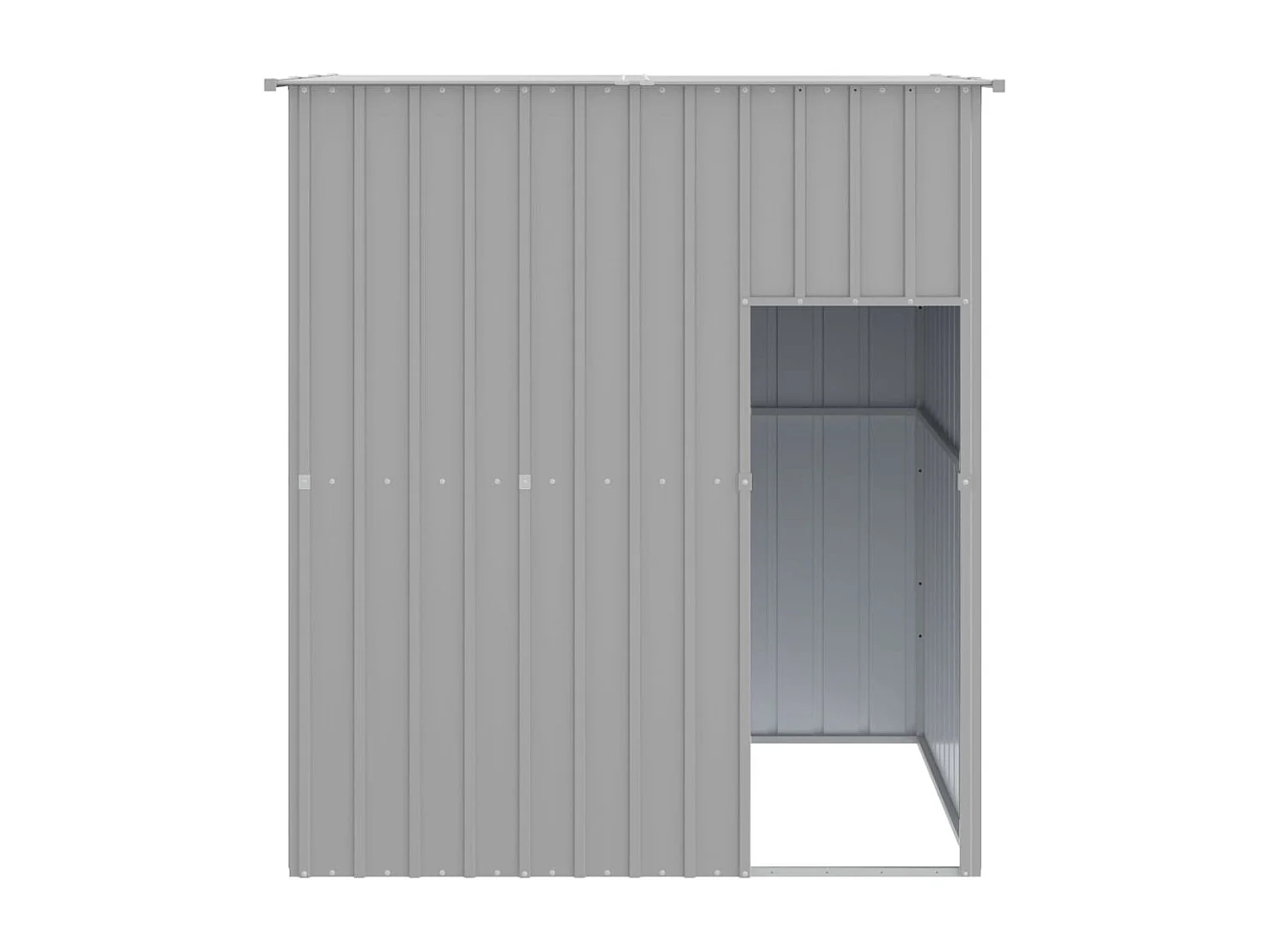 Caseta perros tejado acero galvanizado gris claro 165x153x181cm ES175140