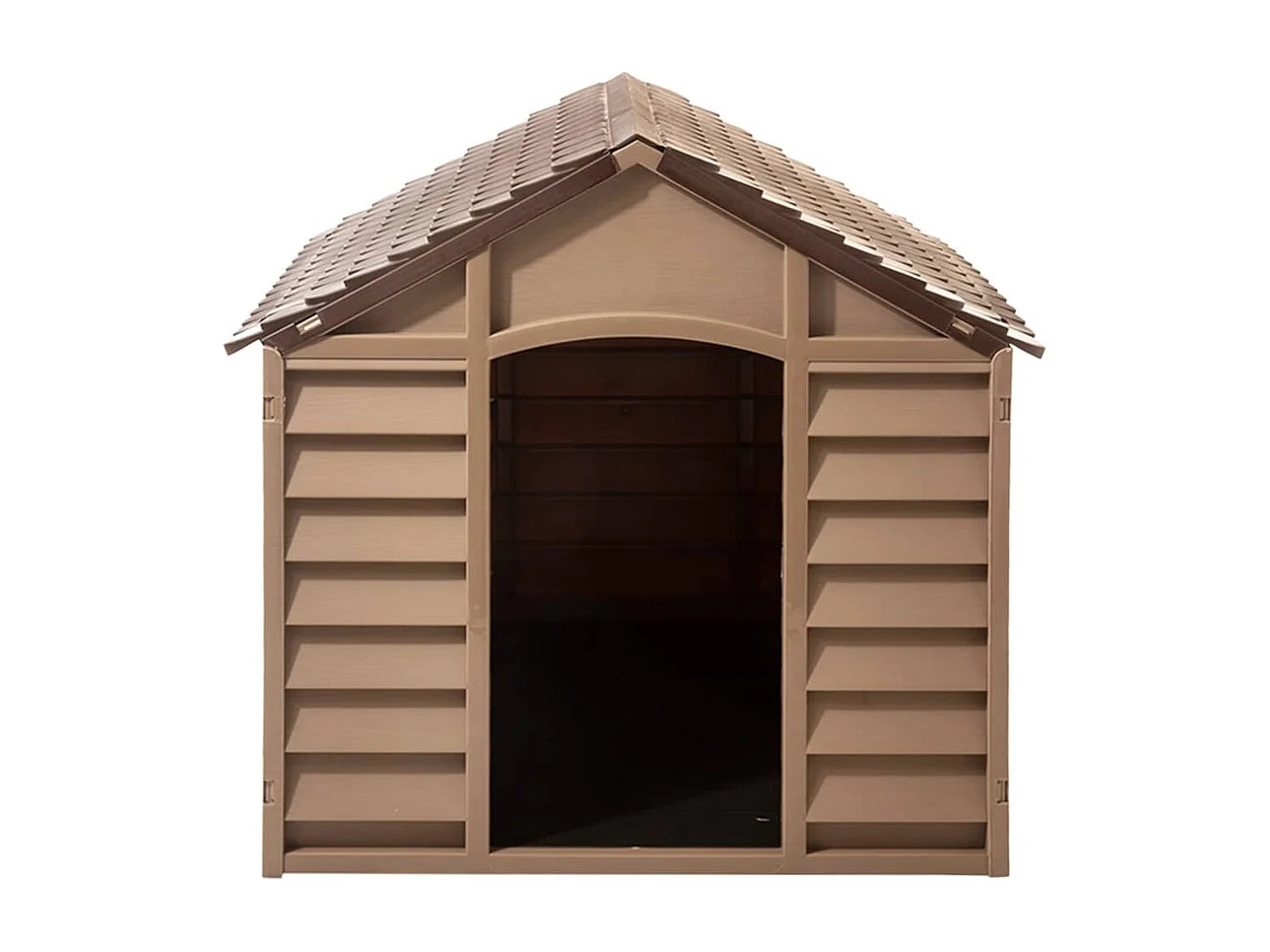 Caseta para perros polipropileno marrón 86x84x82 cm ES989393