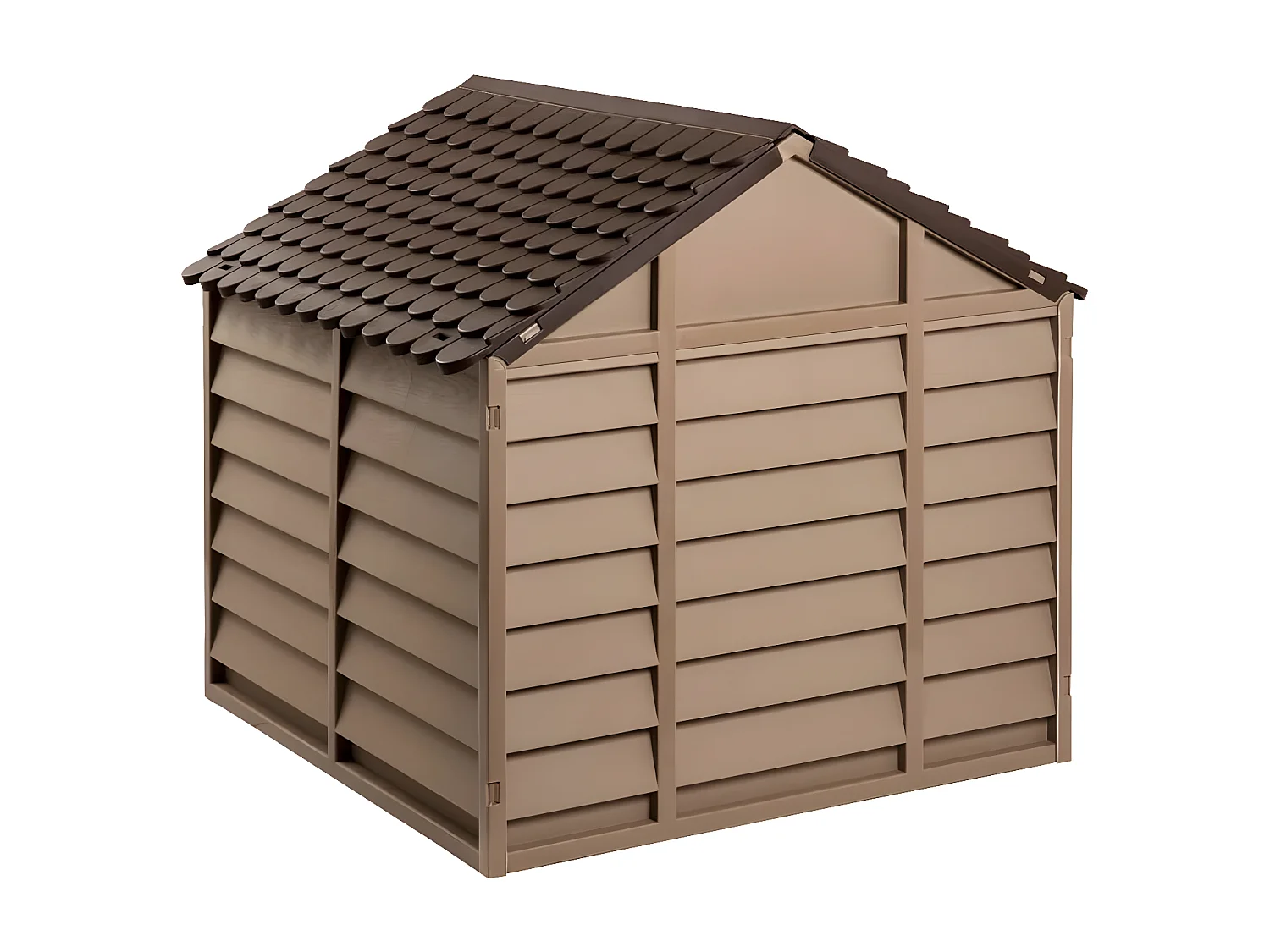 Casota para cães 86x84x82 cm polipropileno castanho PT225544